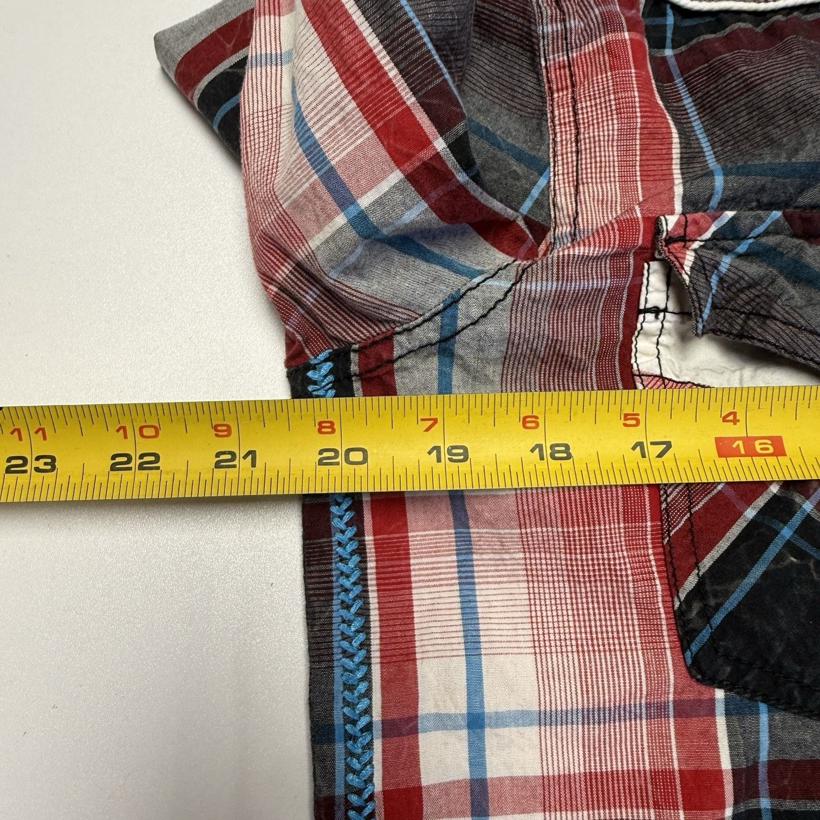 Affliction Affliction Button Up Shirt Mens Medium Red Plaid Long Sleeve Size US M / EU 48-50 / 2 - 7 Thumbnail