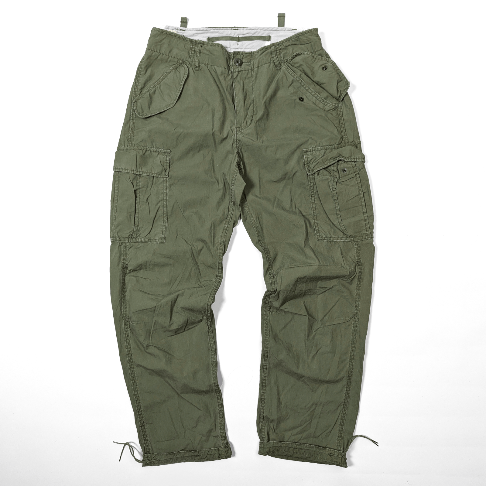 Denim & Supply Ralph Lauren Ralph Laurent Military Multipocket Khaki Green Cargo Pants Size US 34 / EU 50 - 2 Thumbnail