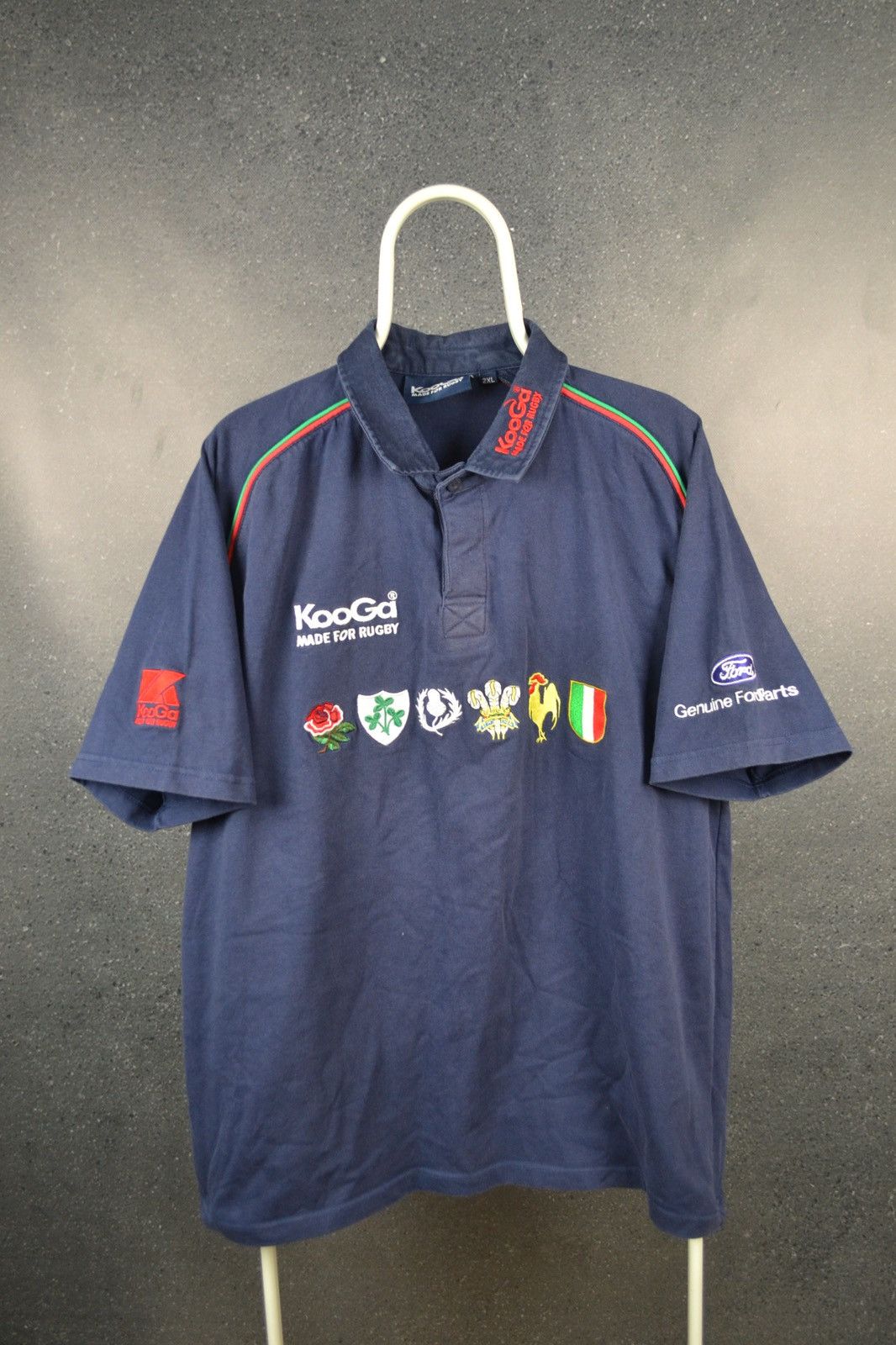 Vintage Vintage Rugby Union Shirt Kooga Six 6 Nations Polo Jersey Size US XXL / EU 58 / 5 - 1 Thumbnail