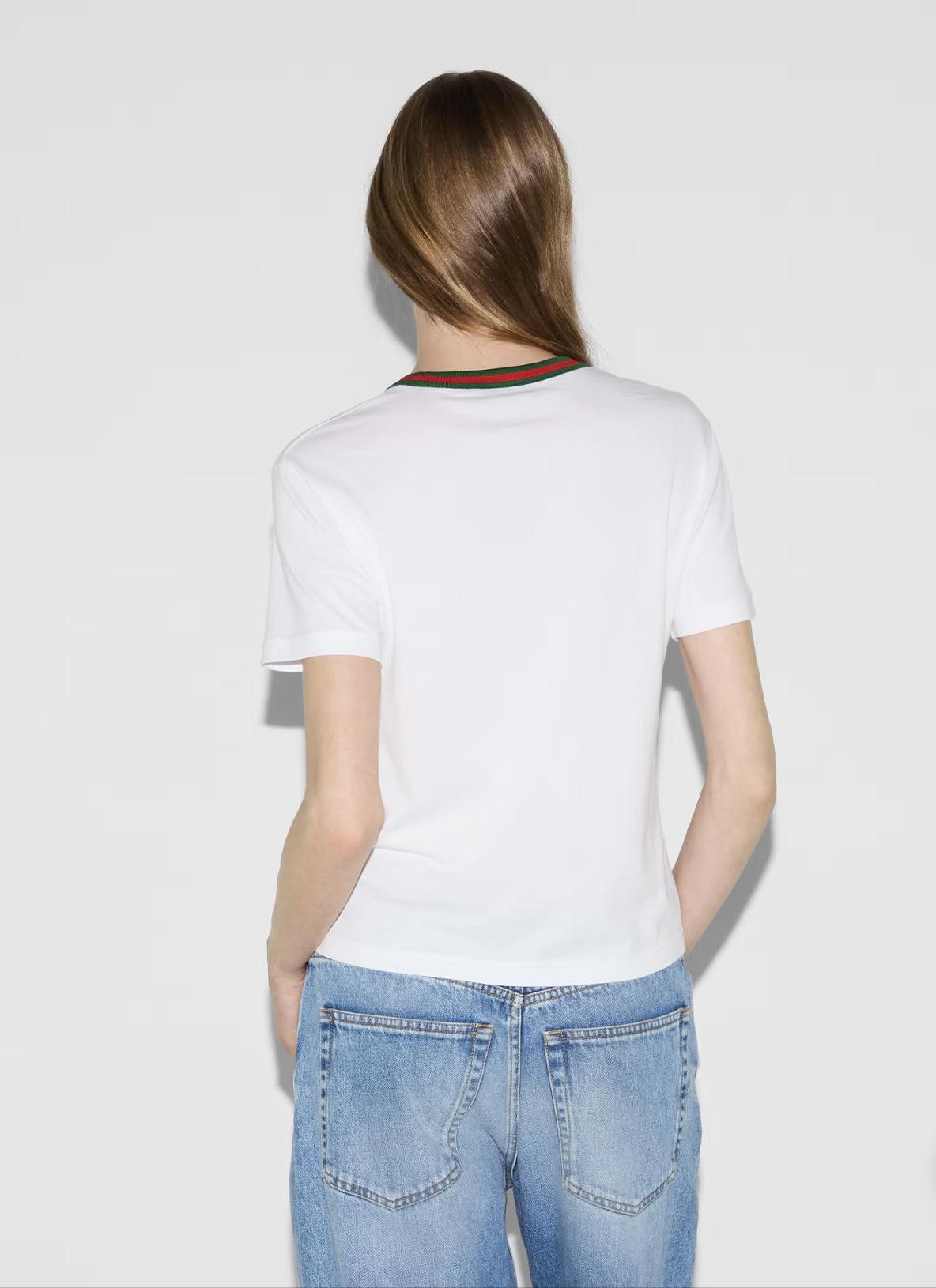 Gucci GUCCI JERSEY T-SHIRT WITH WEB SIZE S Size ONE SIZE - 3 Thumbnail