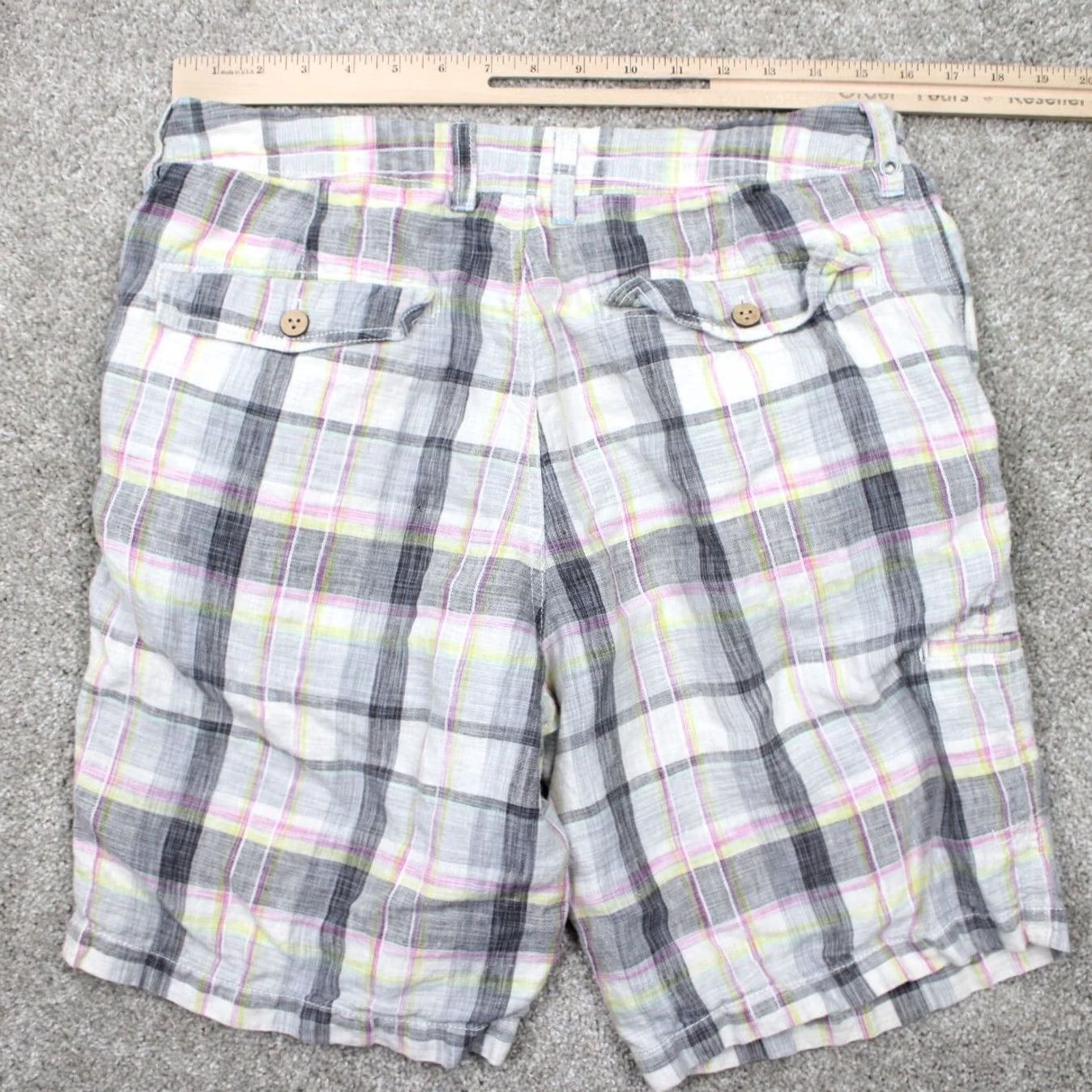 Tommy Bahama Tommy Bahama Linen Shorts Men 32 Flat Front Inseam 10" White Gray Pink Yellow Beach Outdoor Casual Business Workwear Size US 32 / EU 48 - 7 Thumbnail