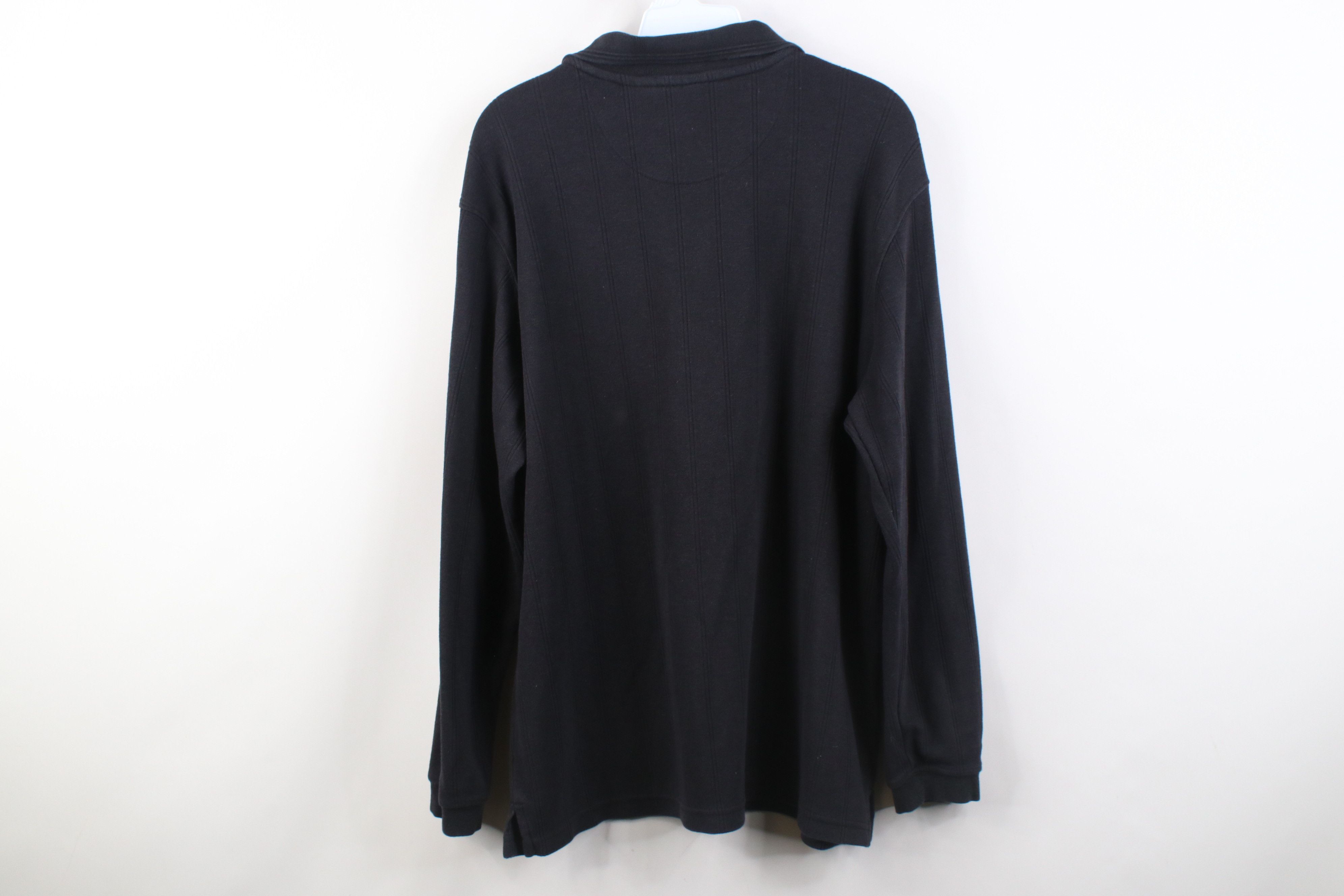 Vintage Vintage 90s Streetwear Knit Long Sleeve Polo Shirt Gray Size US L / EU 52-54 / 3 - 8 Thumbnail