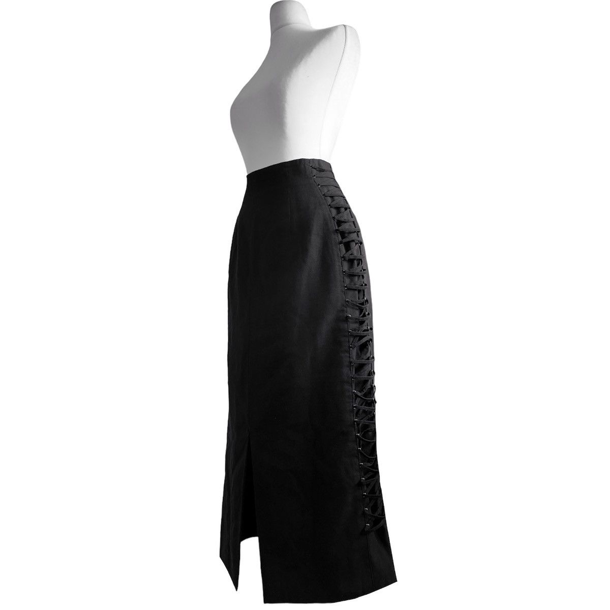 Vintage Maxi asymmetrical witchy skirt with corset details Size 26" / US 2 / IT 38 - 1 Thumbnail