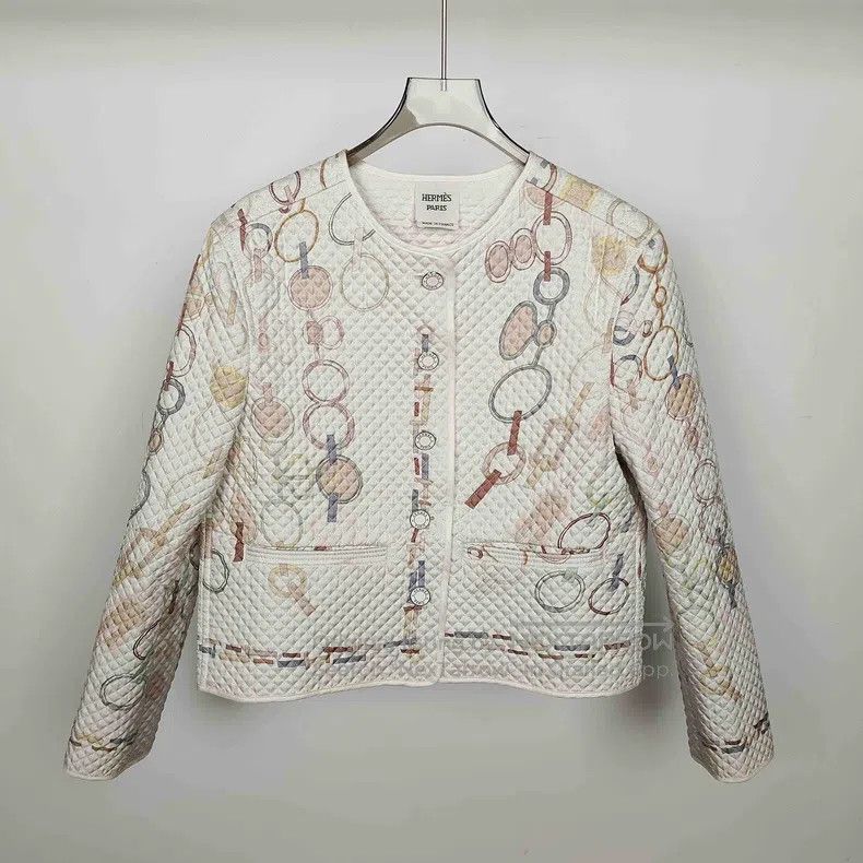 Hermes Hermes chain print single-breasted jacket Size S / US 4 / IT 40 - 1 Thumbnail