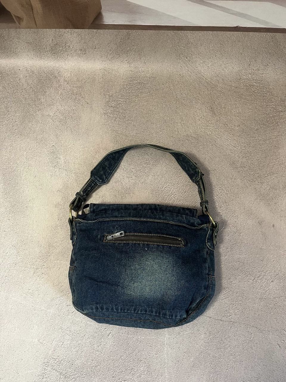 Japanese Brand KMRii Diesel style faded jeans vintage distressed bag Size ONE SIZE - 4 Thumbnail