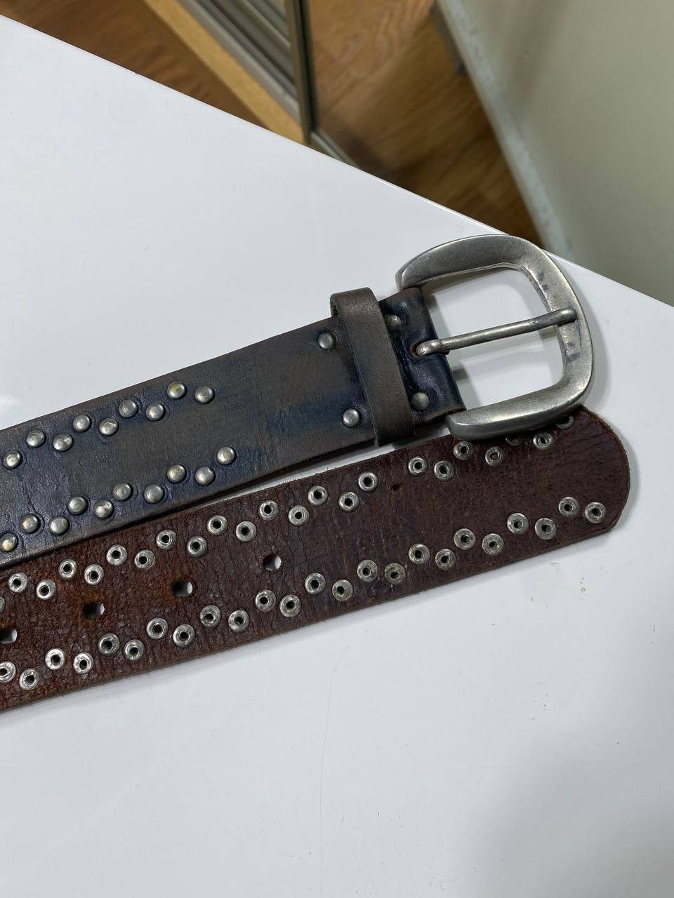 Vintage Vintage leather rhinestones belts BB Simon style punk y2k Size ONE SIZE - 13 Thumbnail