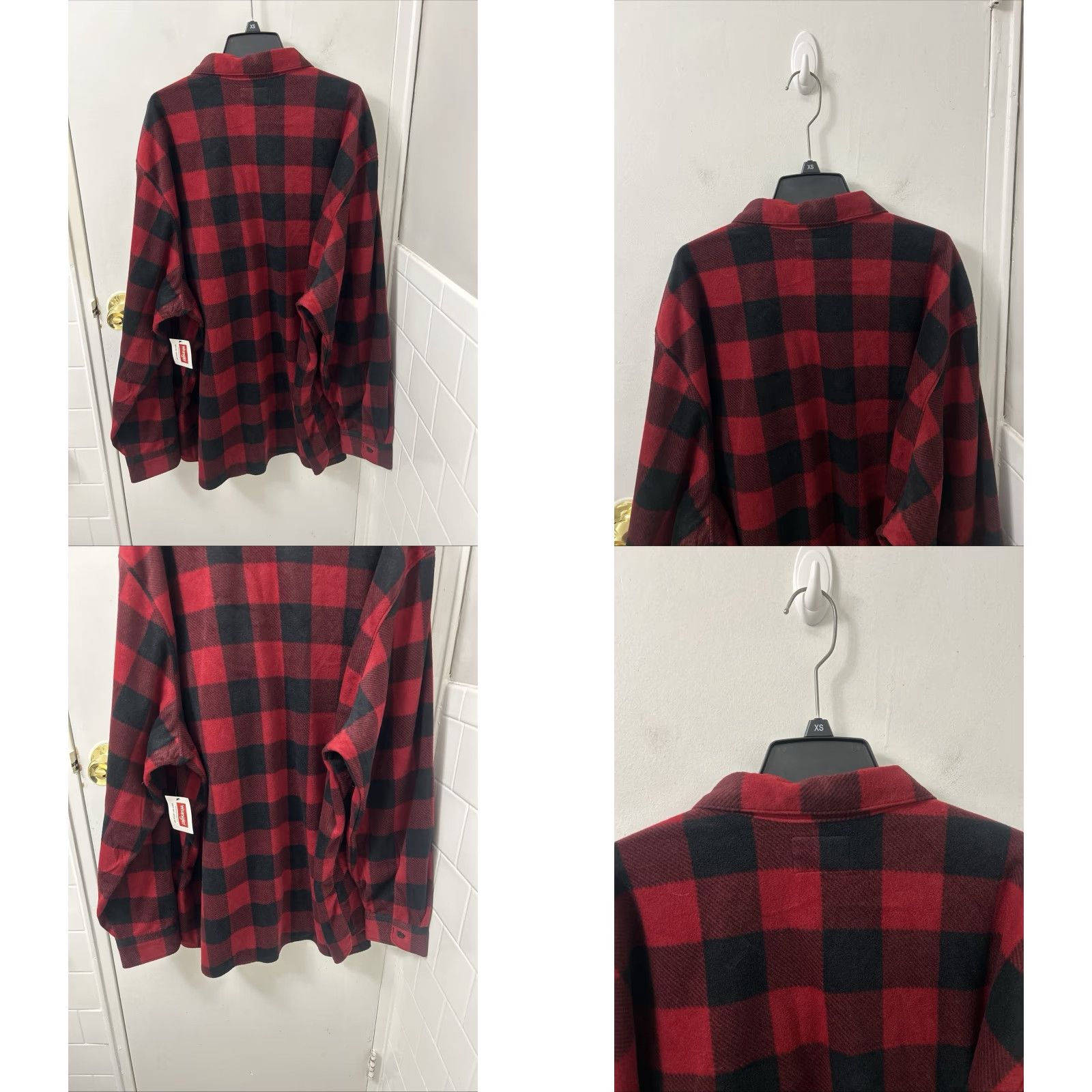 Wrangler VINTAGE: No Wrangler Shirt Mens 3XL Fleece Red Black Buffalo Plaid Long Sleeve Button-Up Collared Pocketed Casual Workwear Size US XXL / EU 58 / 5 - 8 Thumbnail