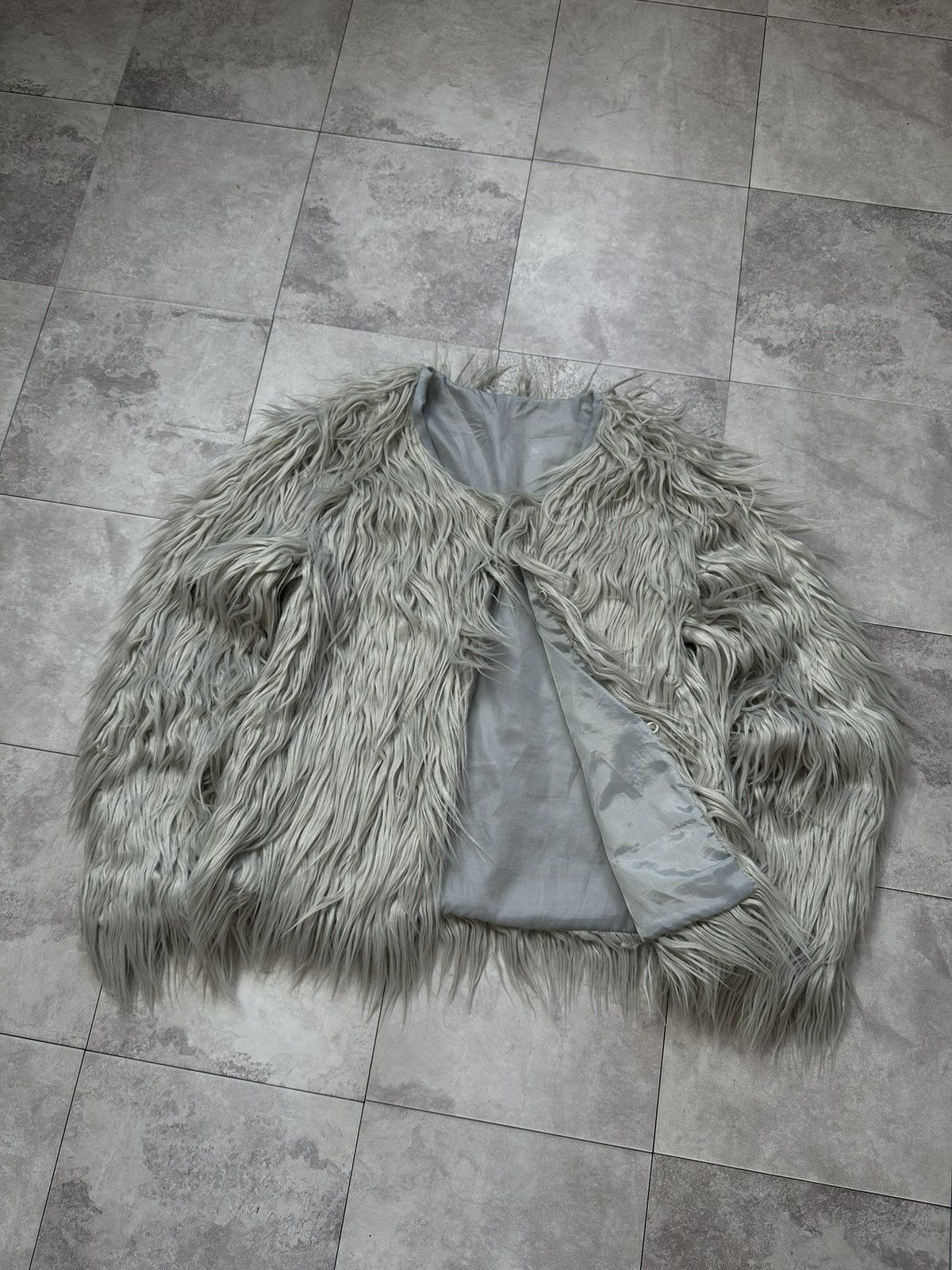 If Six Was Nine Opium Fuzzy Cropped Knit Cardigan Rick Owens Vibe Y2K Jacket Size M / US 6-8 / IT 42-44 - 5 Thumbnail