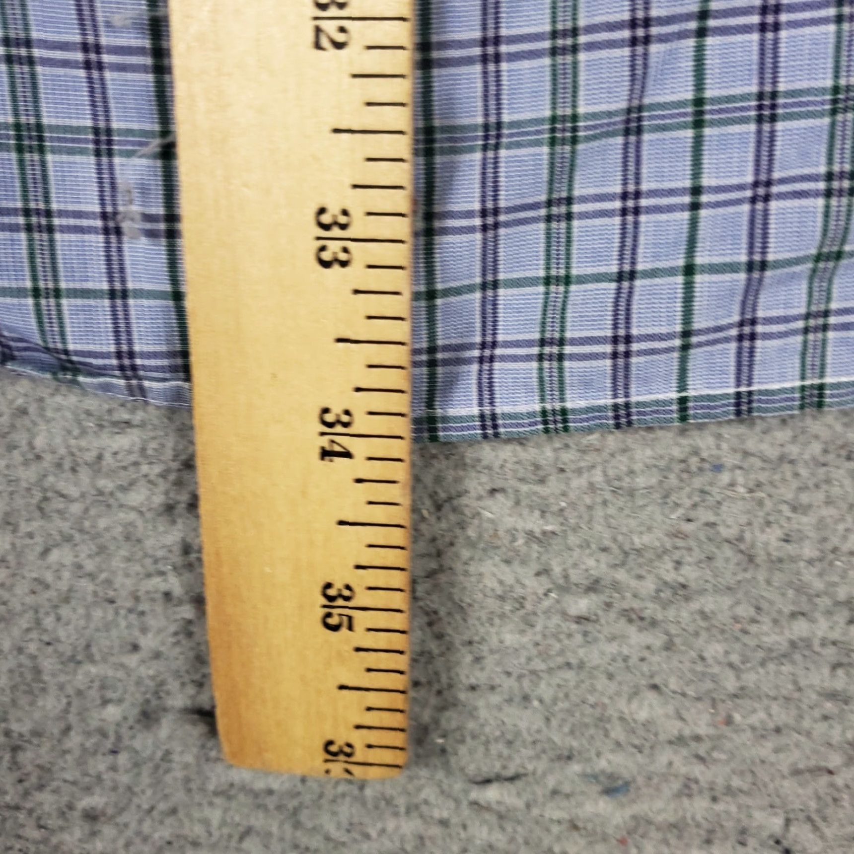 Ralph Lauren Ralph Lauren Shirt Mens 17.5 Blue Plaid Button-Down Long Sleeve Size 46R - 5 Thumbnail