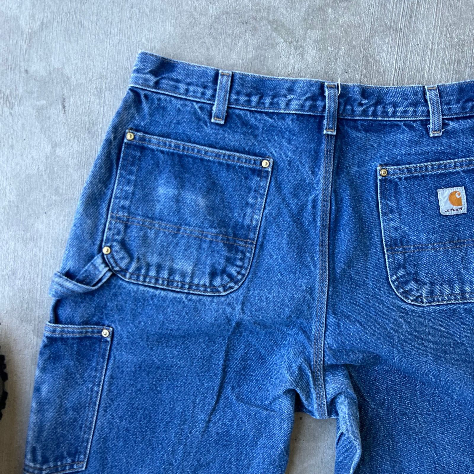 Carhartt × Vintage Carhartt blue denim jeans double knee work carpenter pants Size US 34 / EU 50 - 10 Thumbnail