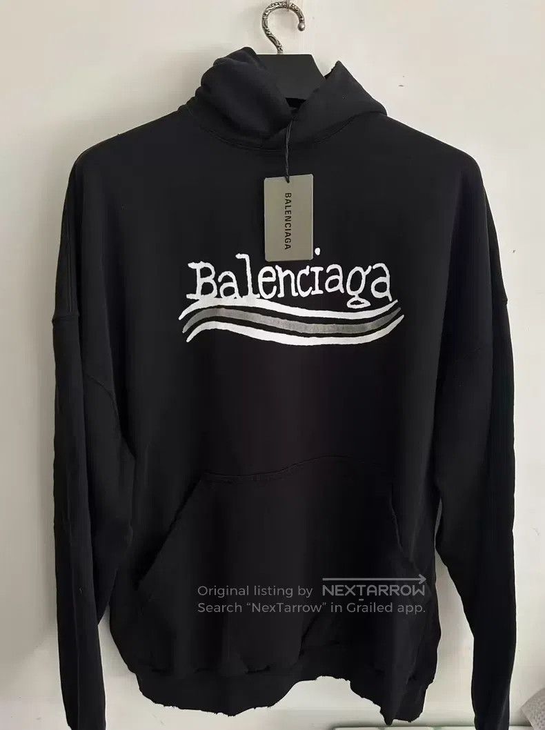Balenciaga Balenciaga Black Hoodie Size US M / EU 48-50 / 2 - 1 Thumbnail
