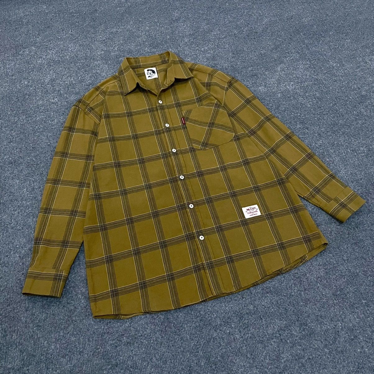 Japanese Brand The Real McCoy by Gili Union Button Up Shirt Plaid Mustard Size US L / EU 52-54 / 3 - 2 Thumbnail