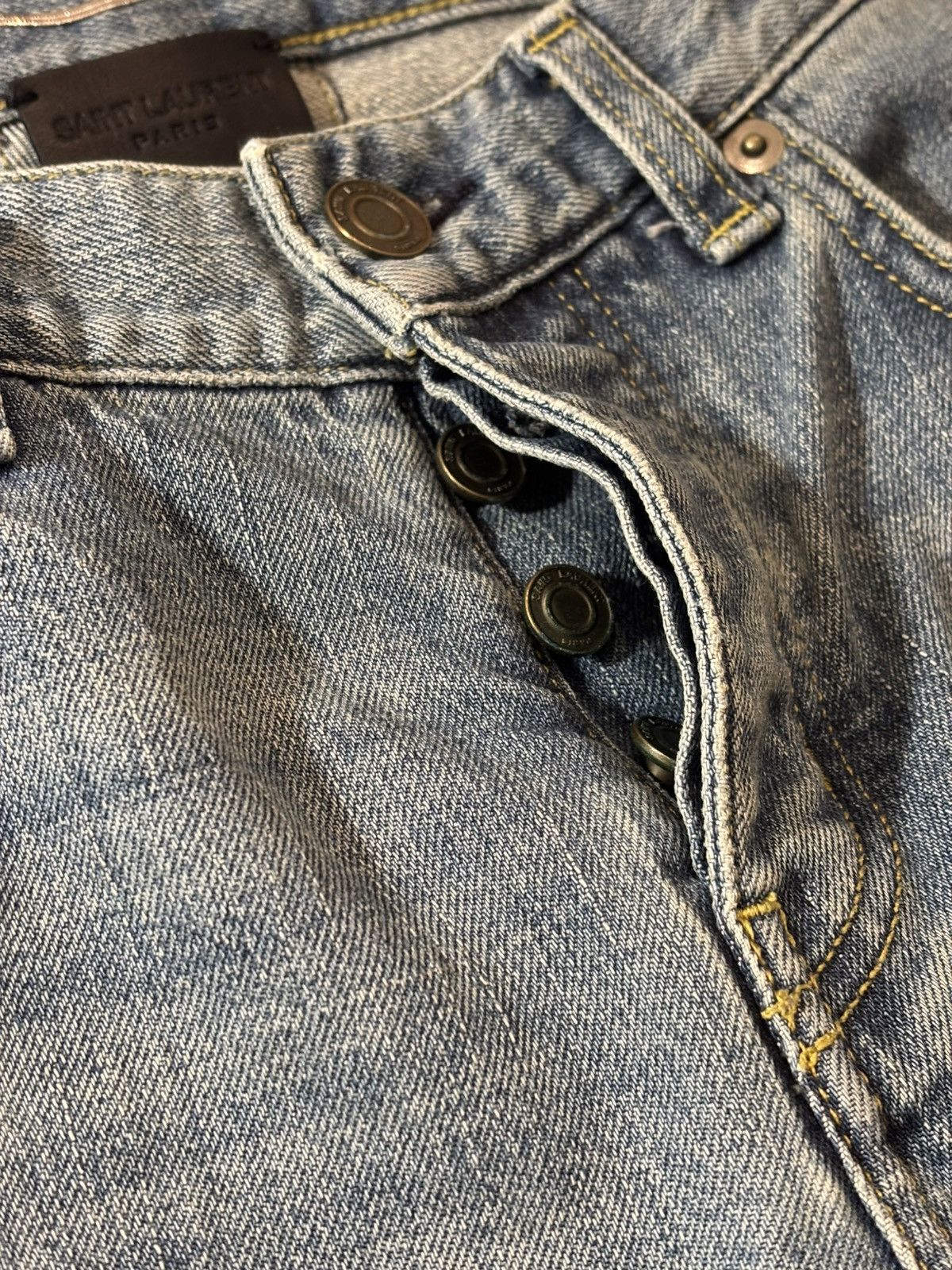 Saint Laurent Paris Title: Saint Laurent Paris 2014 D01 M/SL-LW Destroyed Jeans Size US 28 / EU 44 - 8 Thumbnail
