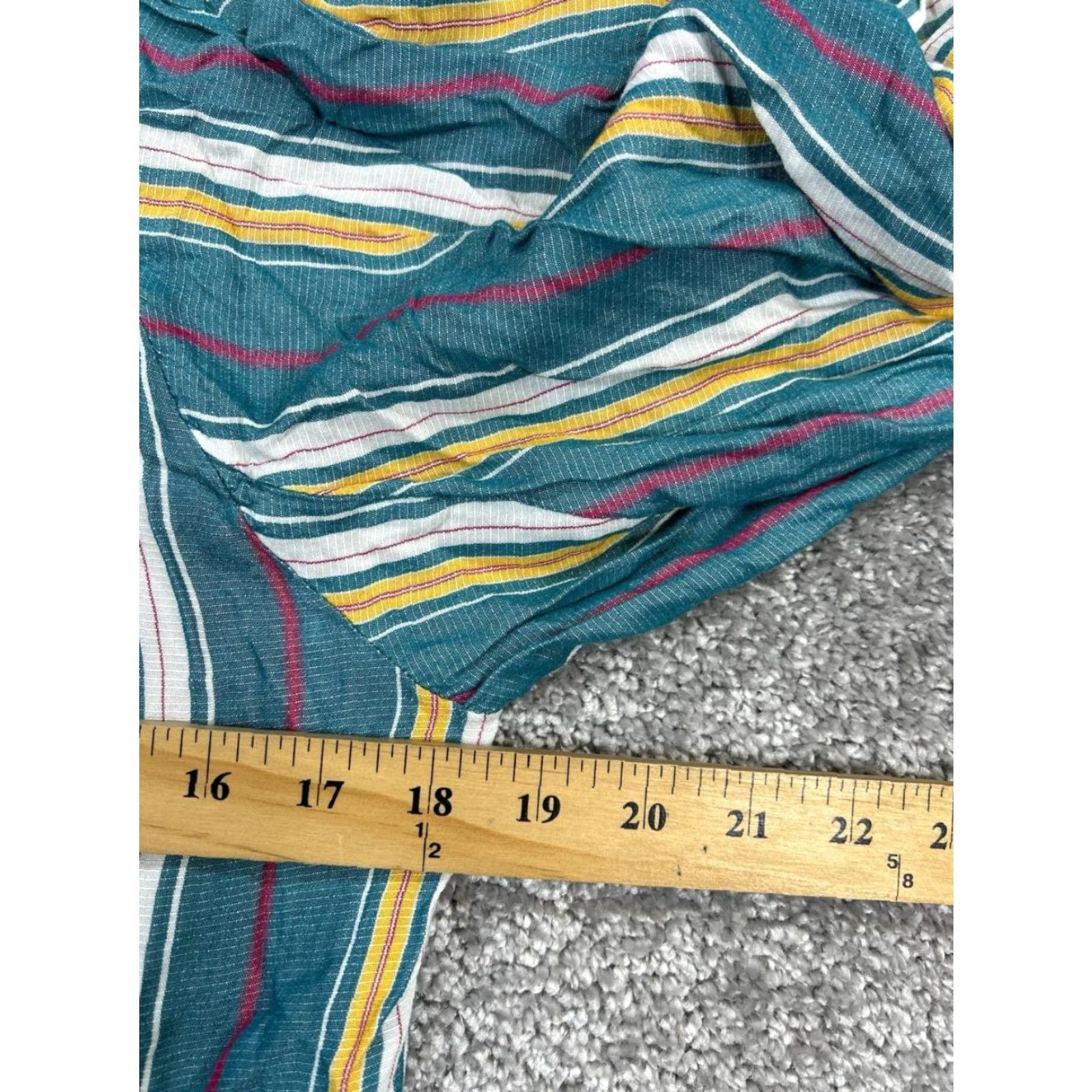 Vintage Maeve Womens Small Blue Yellow Red Shirt Blouse V-Neck Long Sleeve Rayon Casual Classic Knit Size S / US 4 / IT 40 - 7 Thumbnail
