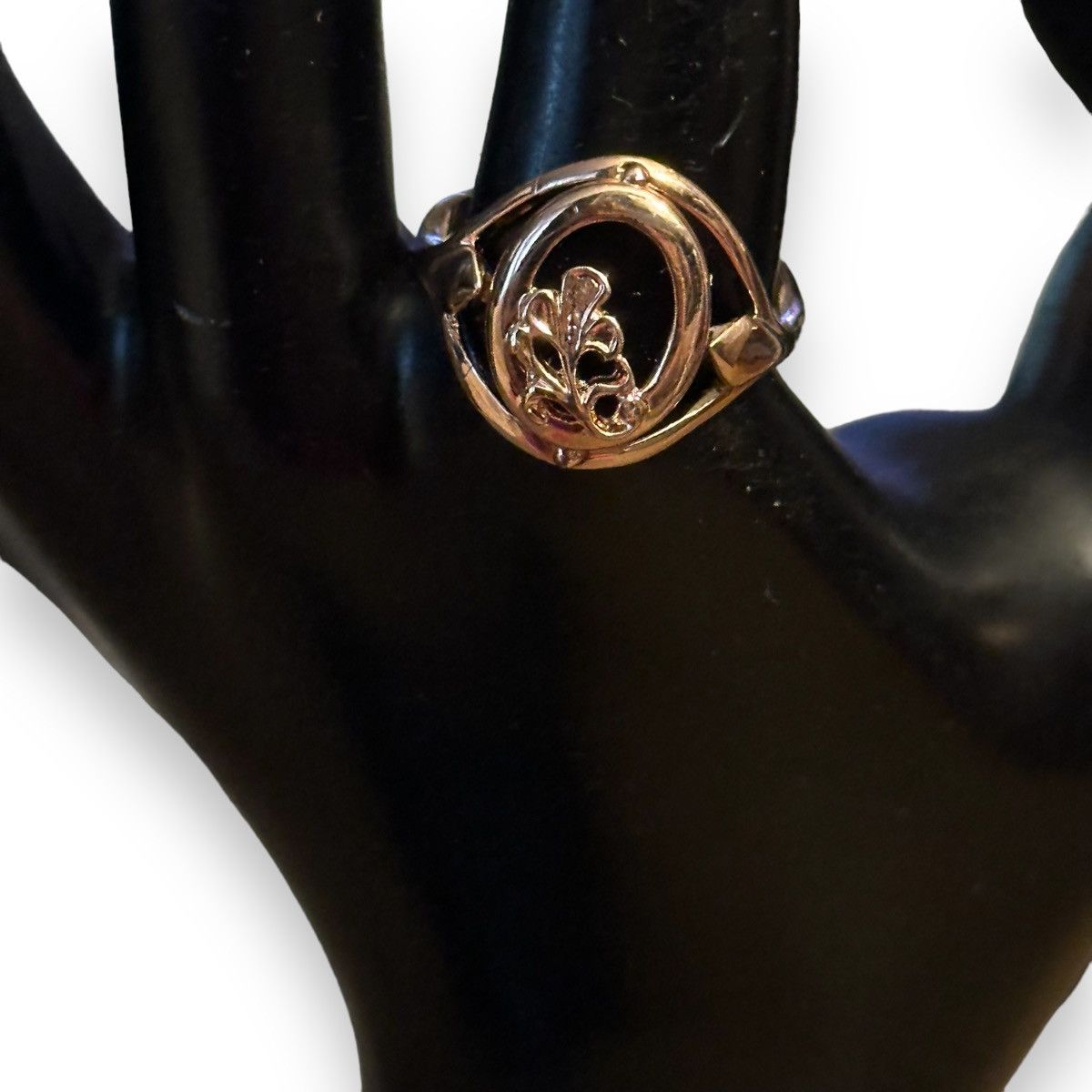 Vintage Vintage rose gold flower ring Size ONE SIZE - 2 Thumbnail