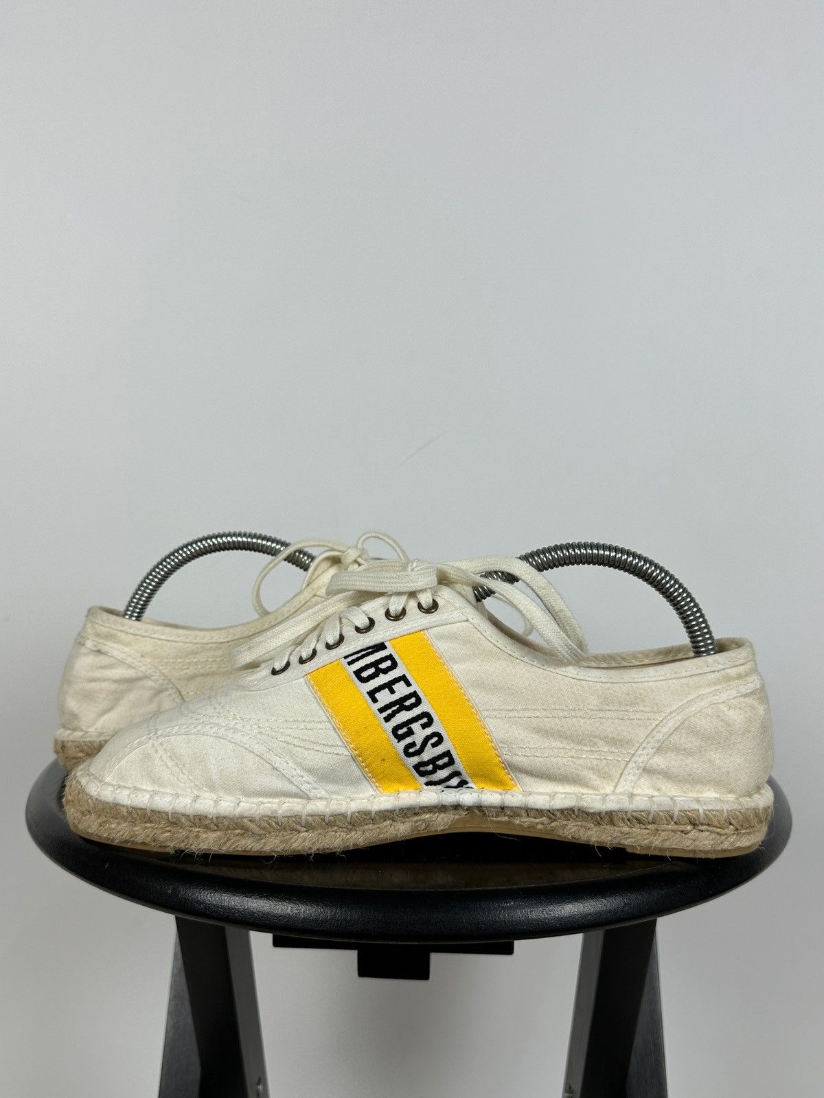 Dirk Bikkembergs Bikkembergs Lace Up Espadrilles Canvas Jute Sole Logo Stripe Size US 6 / EU 39 - 6 Thumbnail