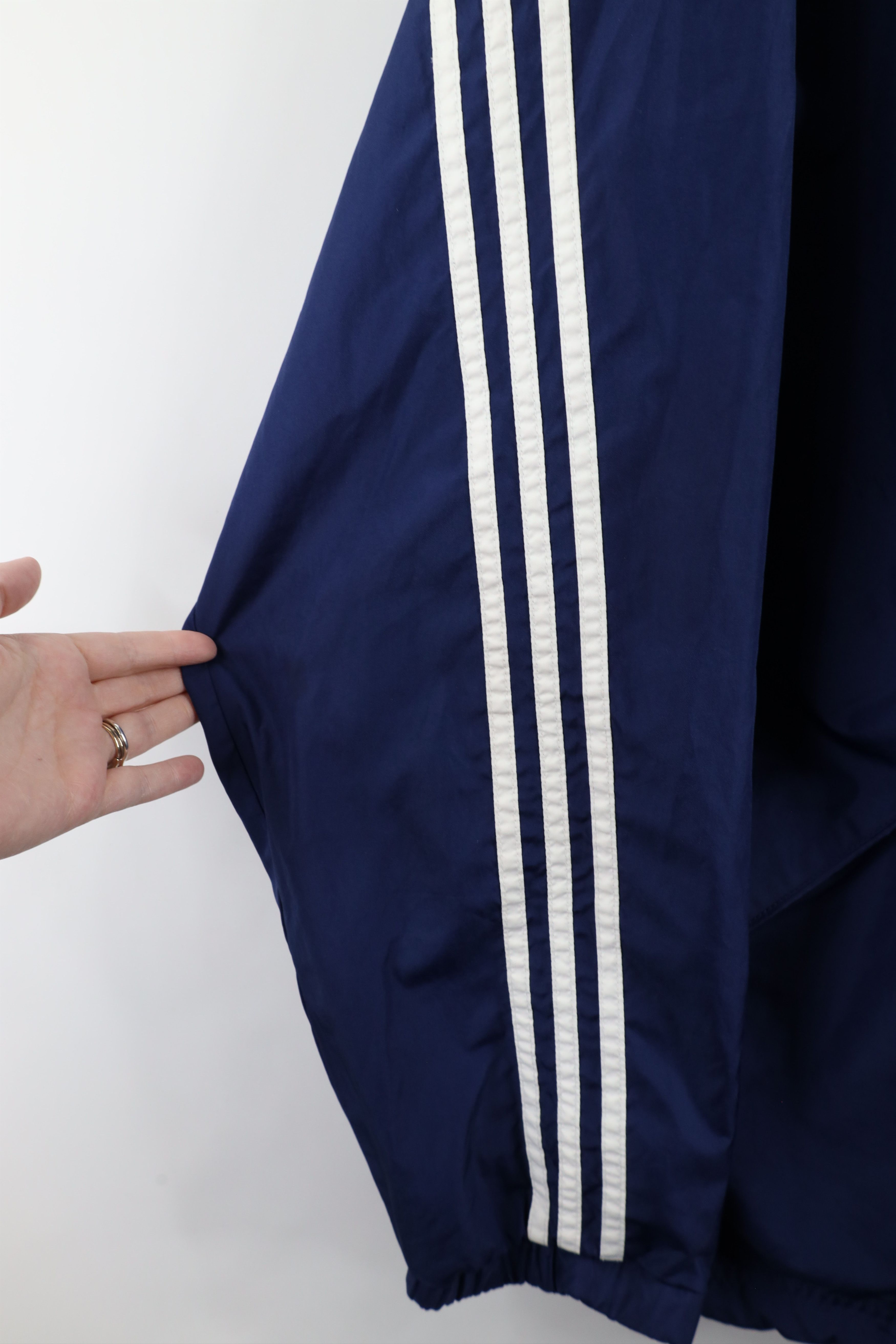 Adidas × Vintage Vintage 90s Adidas Out Snap Button Windbreaker Jacket Blue Size US XXL / EU 58 / 5 - 7 Thumbnail