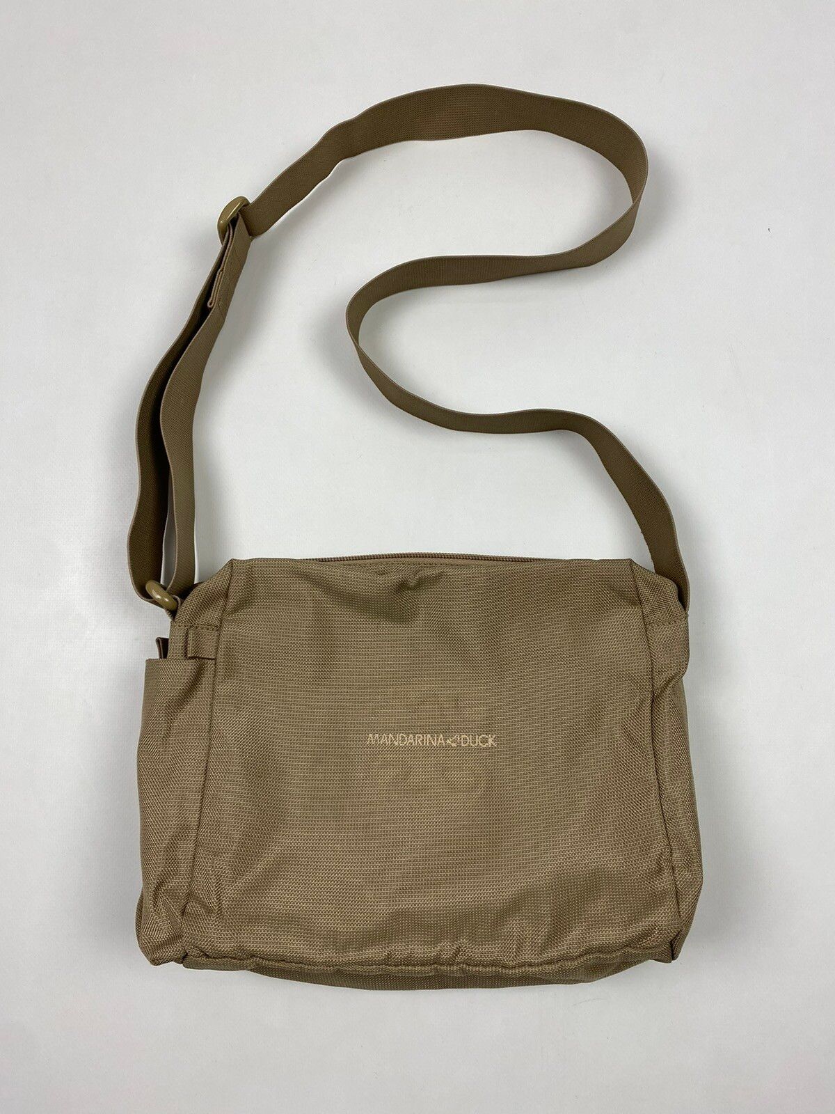 Pre-owned Mandarina Duck X Vintage Mandarina Duck Crossbody Bag Shoulder Strap In Beige
