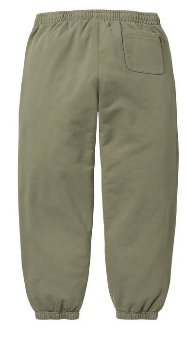 Supreme supreme satin Appliqué Sweatpant olive color size large