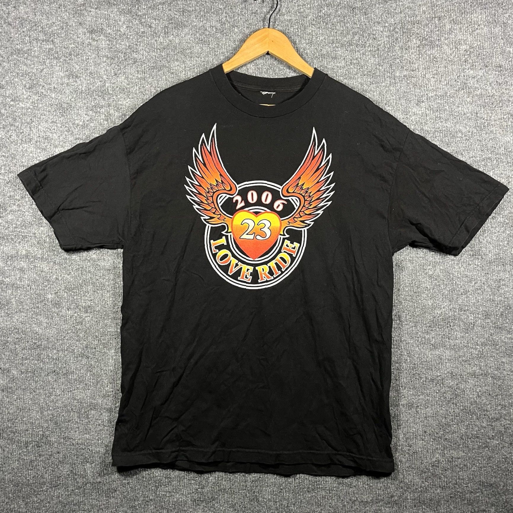 Harley Davidson HARLEY-DAVIDSON LOVE RIDE T-Shirt L Black Vintage Men Crew Neck Short Sleeve Logo 100% Cotton Size US L / EU 52-54 / 3 - 3 Thumbnail