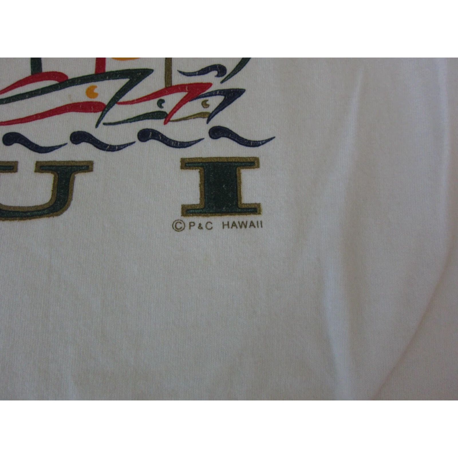 Hanes VINTAGE Hanes Maui Shirt Adult XL White Hawaii Mens Sailing Boat 80s Classic School T-Shirt Size US XL / EU 56 / 4 - 5 Thumbnail