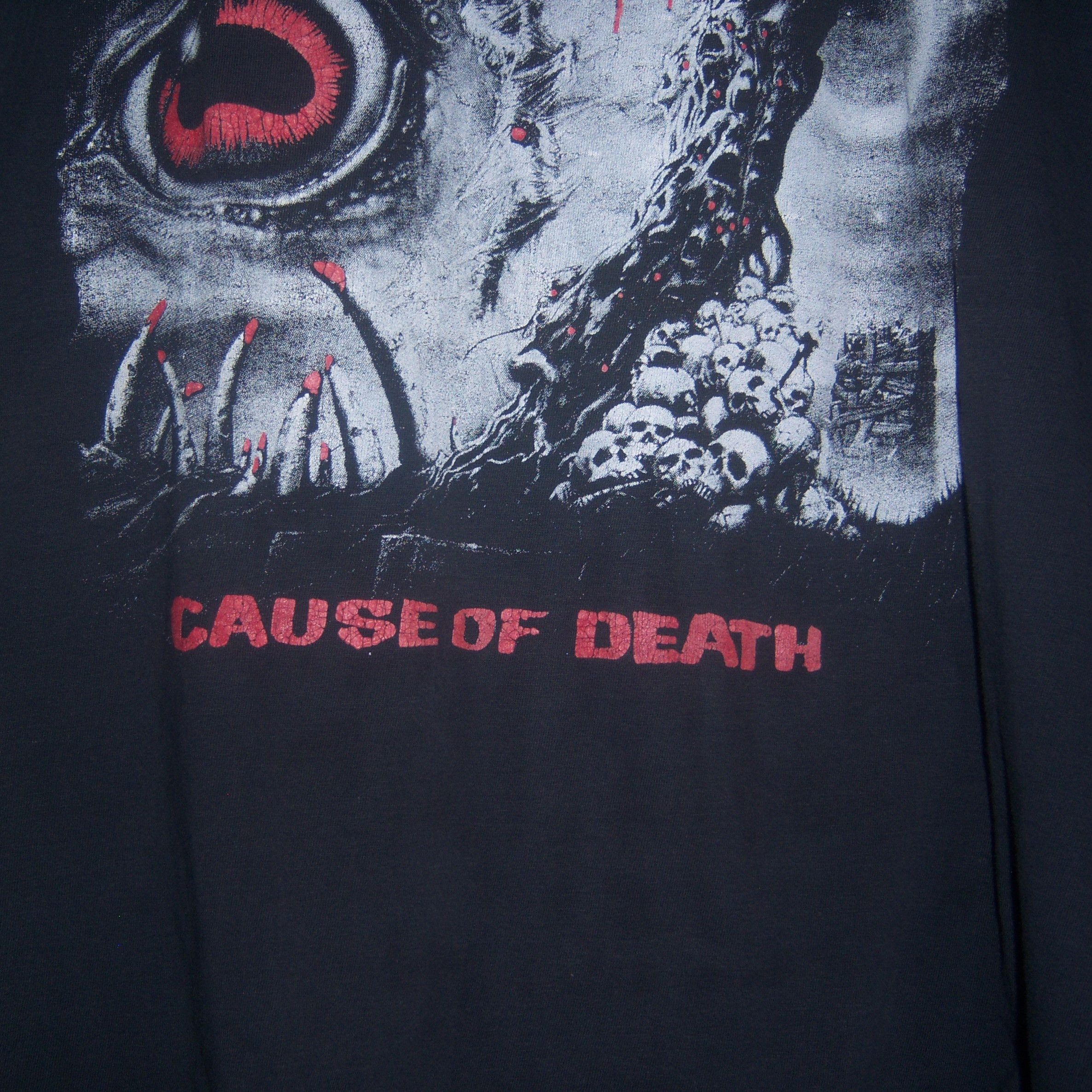 Band Tees × Vintage 90s Obituary Cause Of Death Europe Size US L / EU 52-54 / 3 - 12 Thumbnail