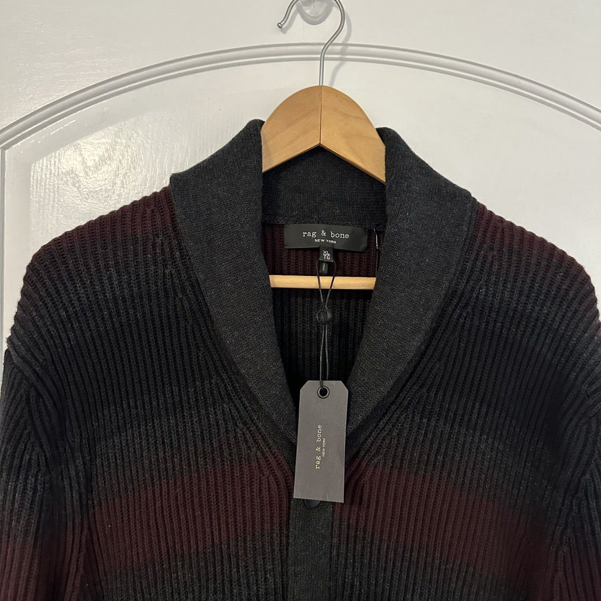 Rag & Bone Rag & Bone x Mr. Porter Cashmere Blend Shawl Cardigan Size US XL / EU 56 / 4 - 2 Thumbnail