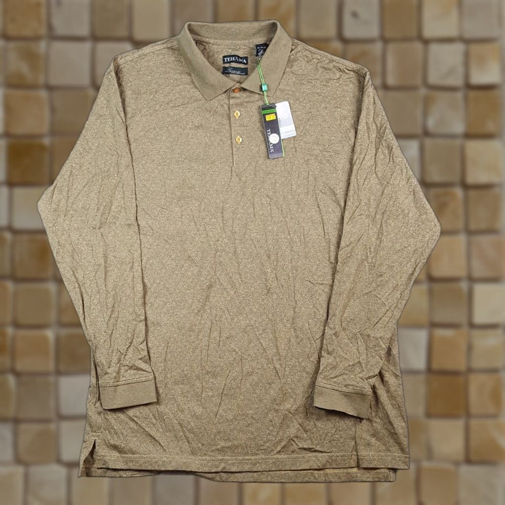 Vintage VINTAGE Teháma Polo Shirt Brown Breathable Long Sleeve Luxury Polo XL Men Short summary Size US XL / EU 56 / 4 - 1 Thumbnail