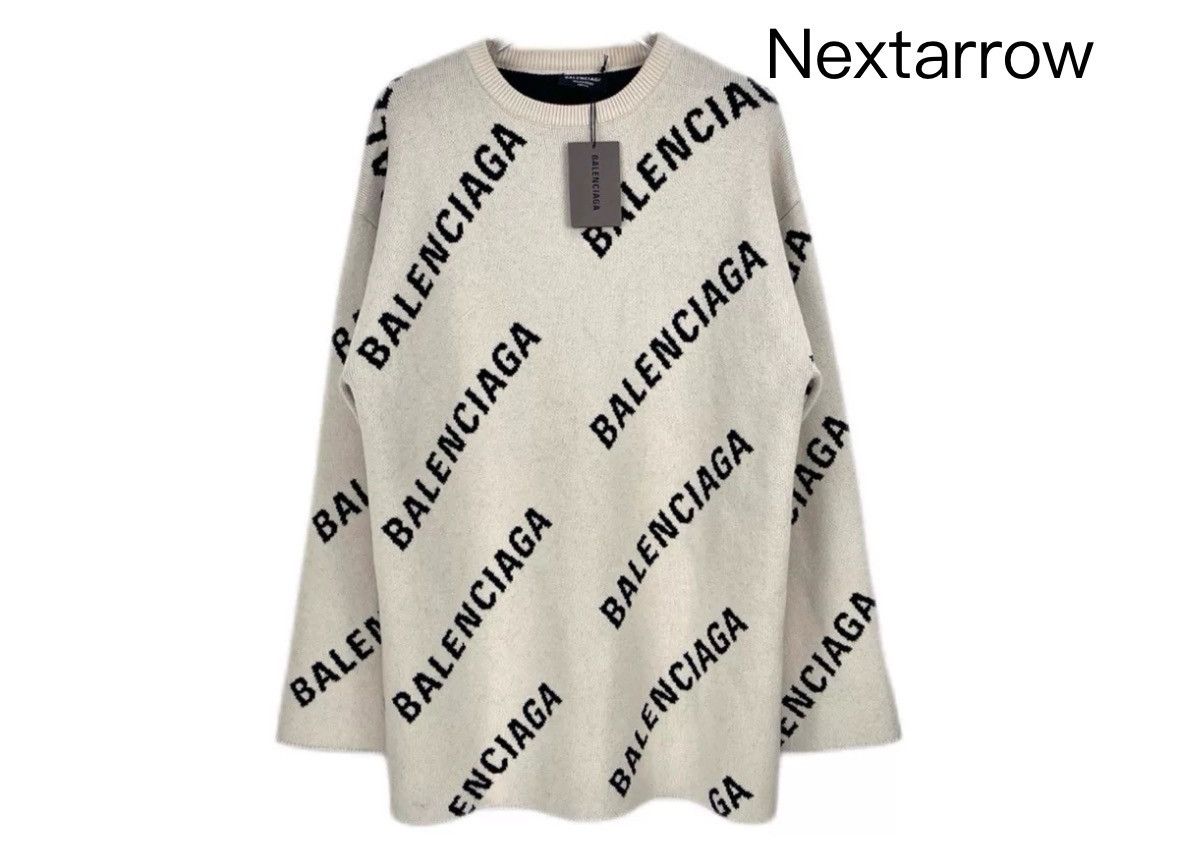 Balenciaga Balenciaga Beige Bullet Screen Long Sweater 2412-Nextarrow Size US XS / EU 42 / 0 - 1 Thumbnail