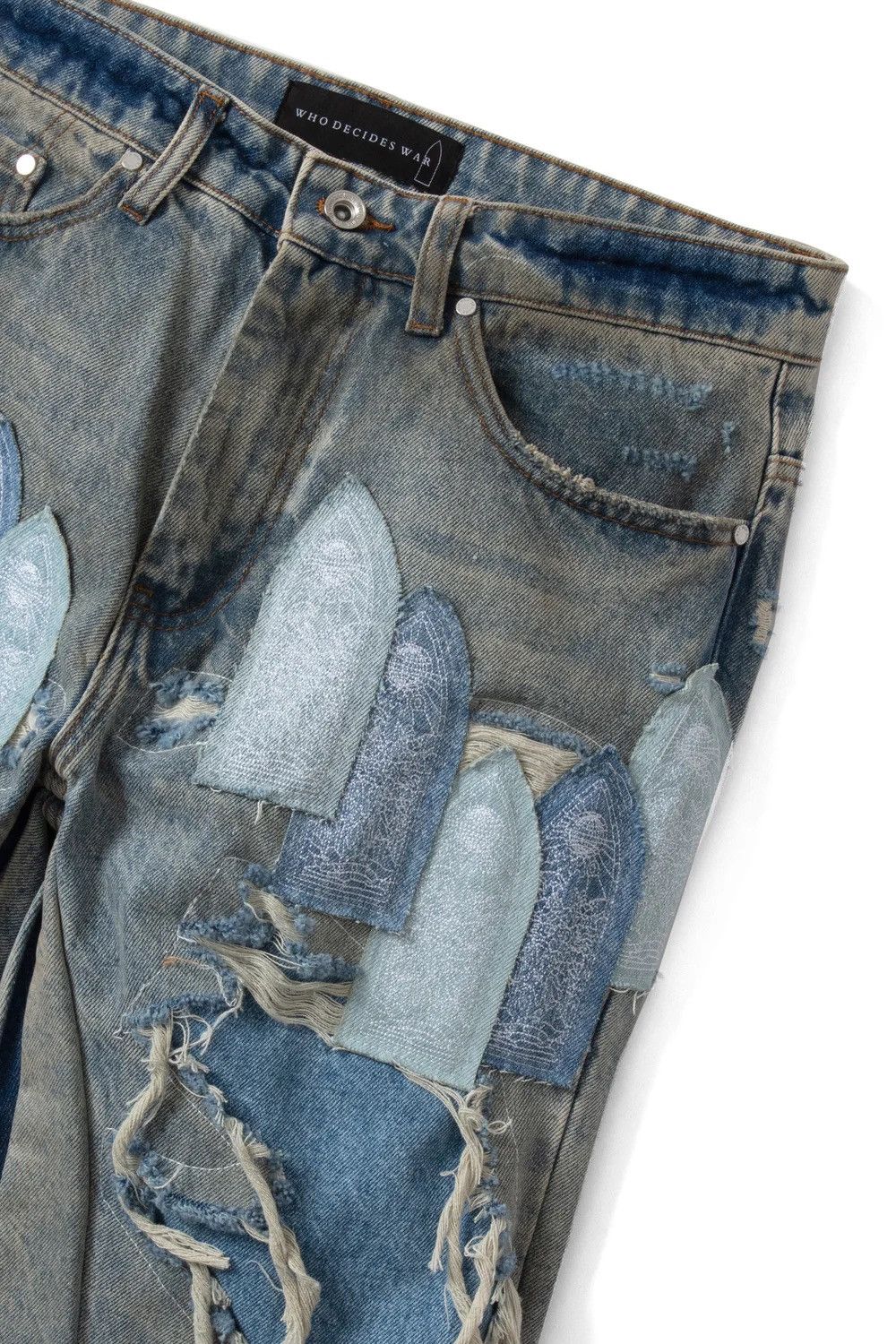 Who Decides War PATCHED ARCH REPAIRED BLOWOUT DENIM Size US 34 / EU 50 - 7 Thumbnail