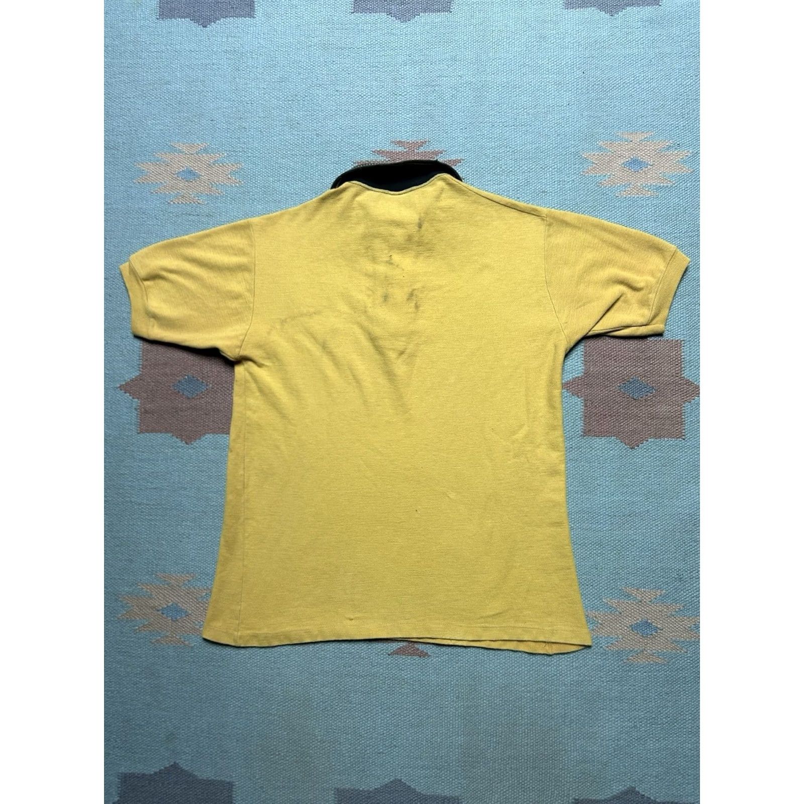 Vintage VINTAGE 50s 60s Polo Shirt Golf Black Yellow Cotton Knit Medium Men Short Sleeve Shirt Size US M / EU 48-50 / 2 - 6 Thumbnail