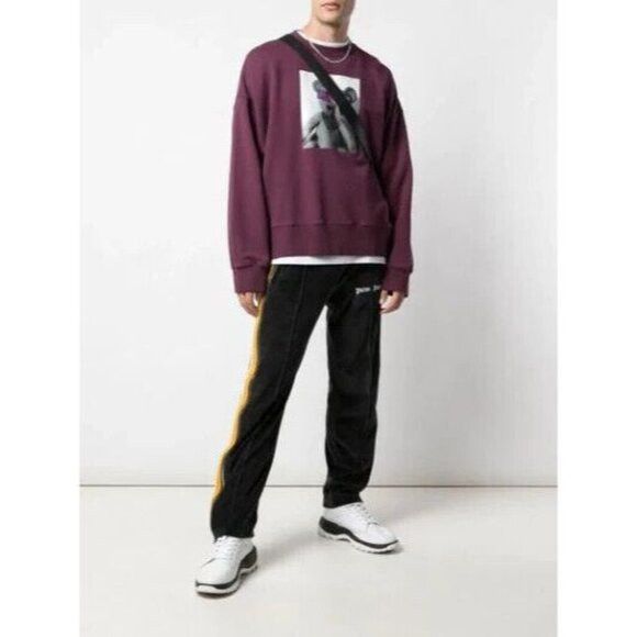 Palm Angels Palm Angels Teddy Bear Print Sweatshirt L Mens Plum Size US L / EU 52-54 / 3 - 15 Thumbnail