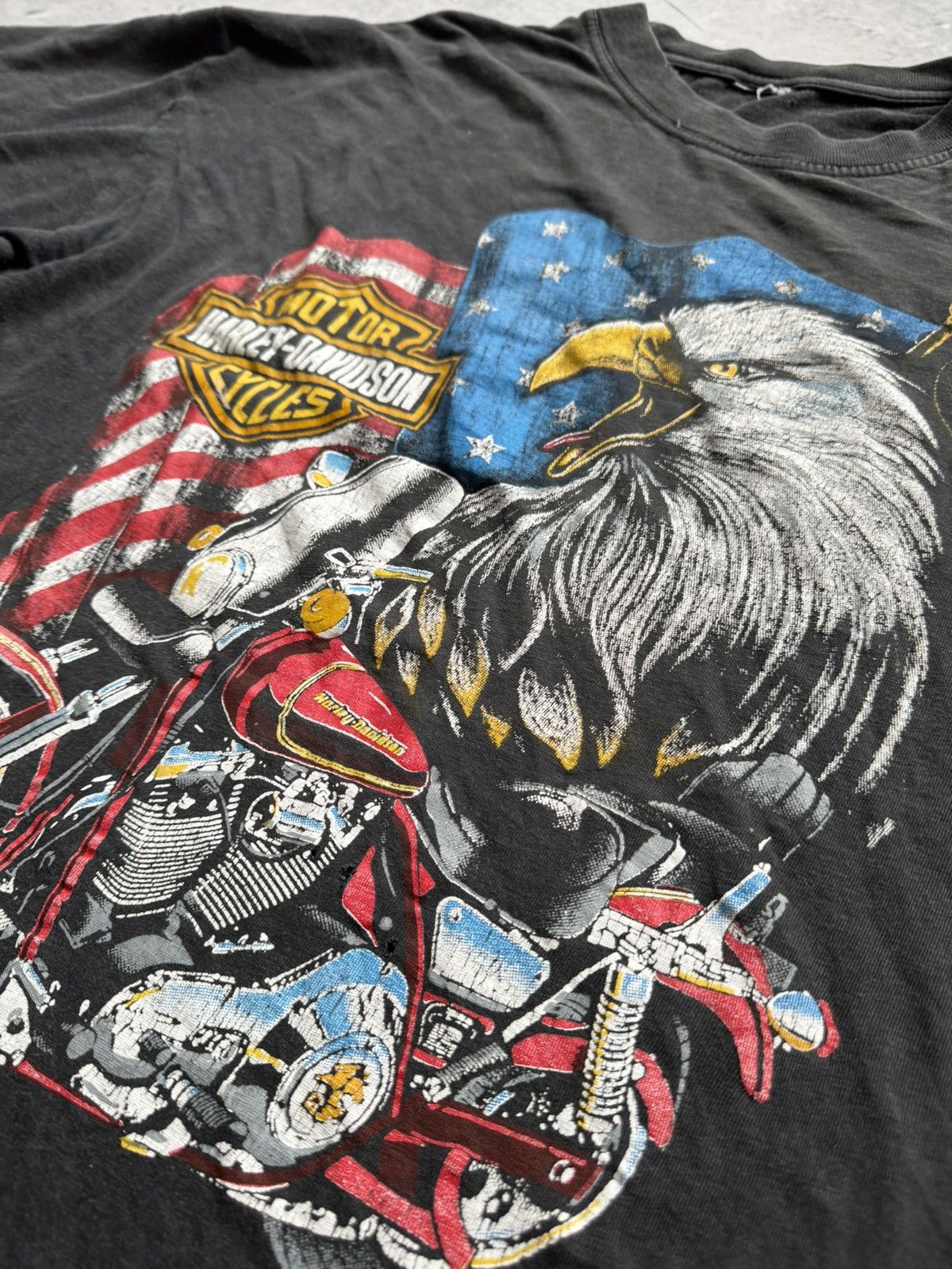 Harley Davidson × Vintage 🏁FADED Retro 00s tee Harley-Davidson black size L Size US L / EU 52-54 / 3 - 4 Thumbnail