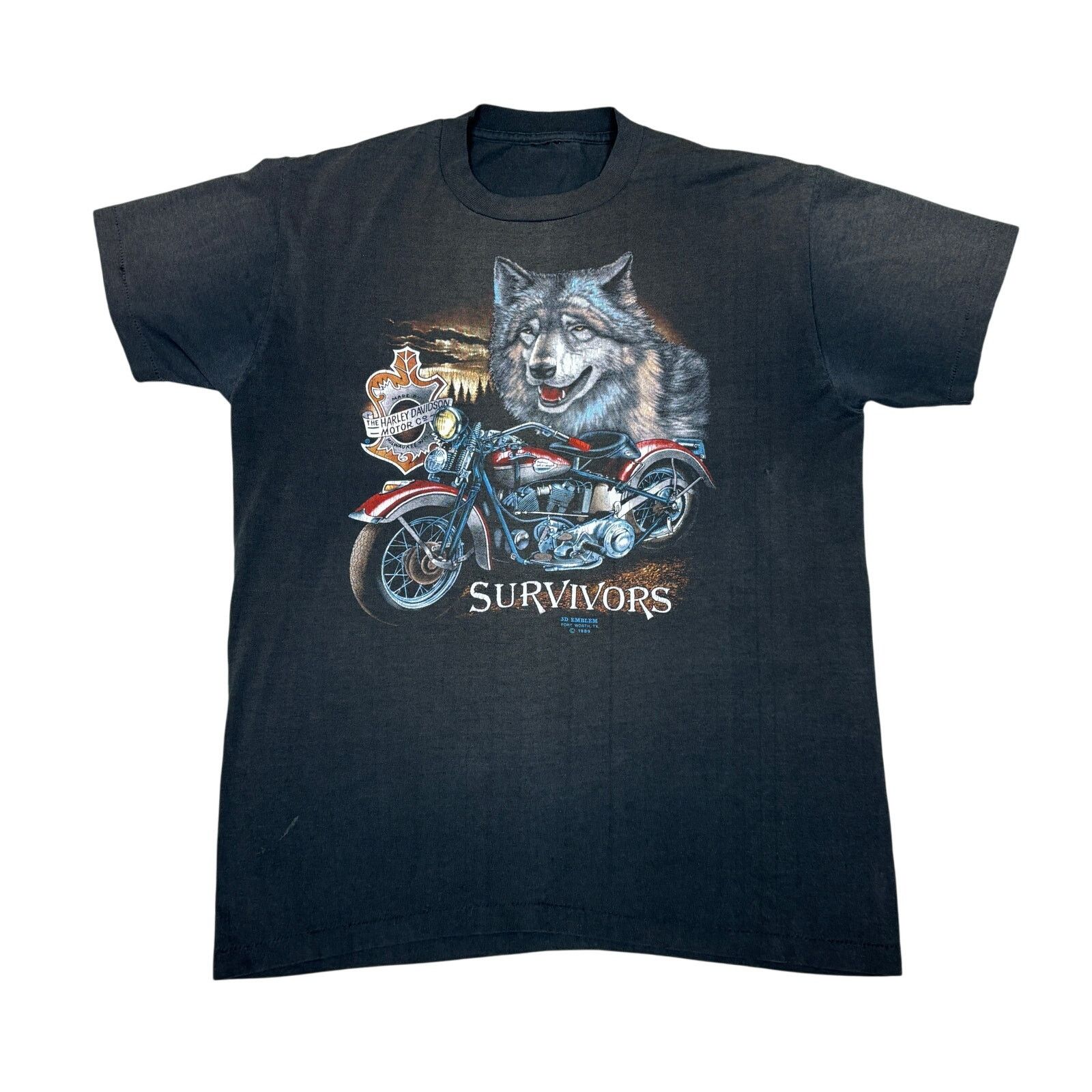 Harley Davidson Vintage 80s Harley Davidson 3D Emblem T Shirt XL Faded Size US XL / EU 56 / 4 - 1 Thumbnail