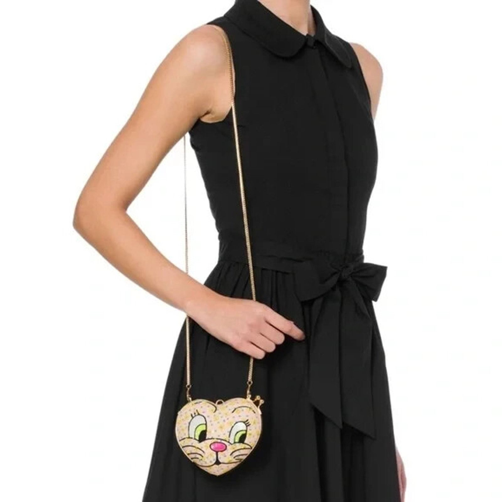 Moschino SS22 MOSCHINO Couture Jeremy Scott Cat Face Heart Shaped Bag Size ONE SIZE - 1 Thumbnail