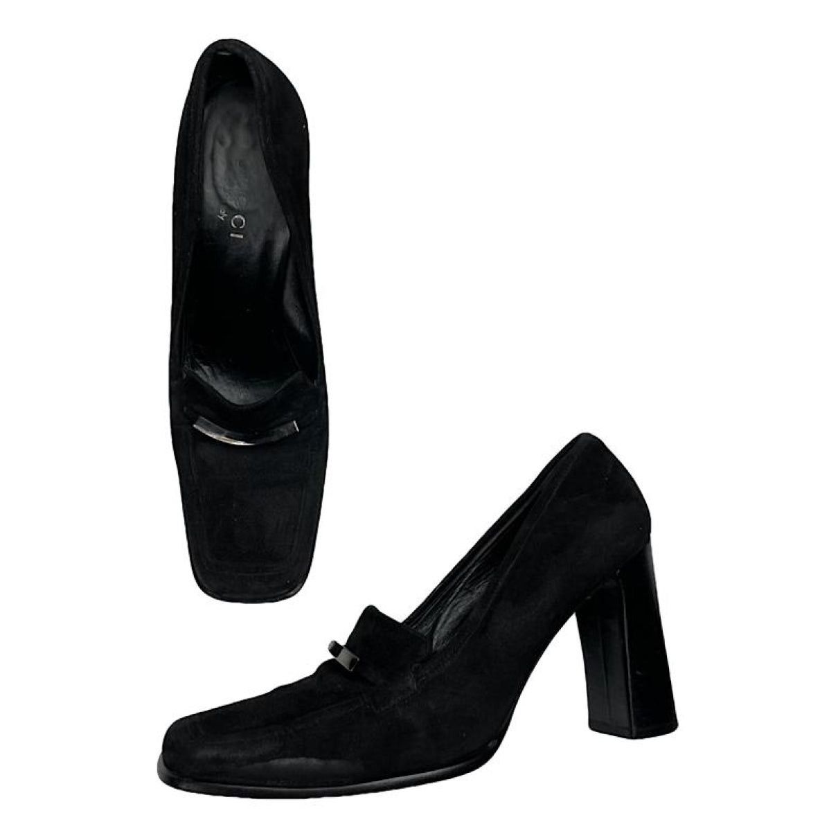 Gucci Peyton Black Leather Heel Size US 8 / IT 38 - 1 Thumbnail