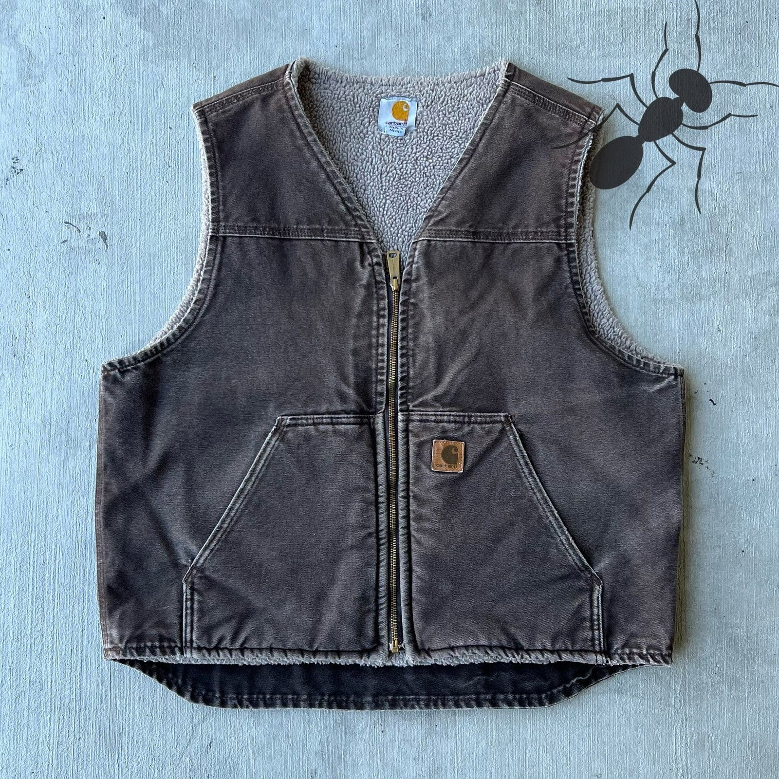 Carhartt × Vintage Carhartt V26 DKB faded brown work wear vest Size US L / EU 52-54 / 3 - 1 Thumbnail