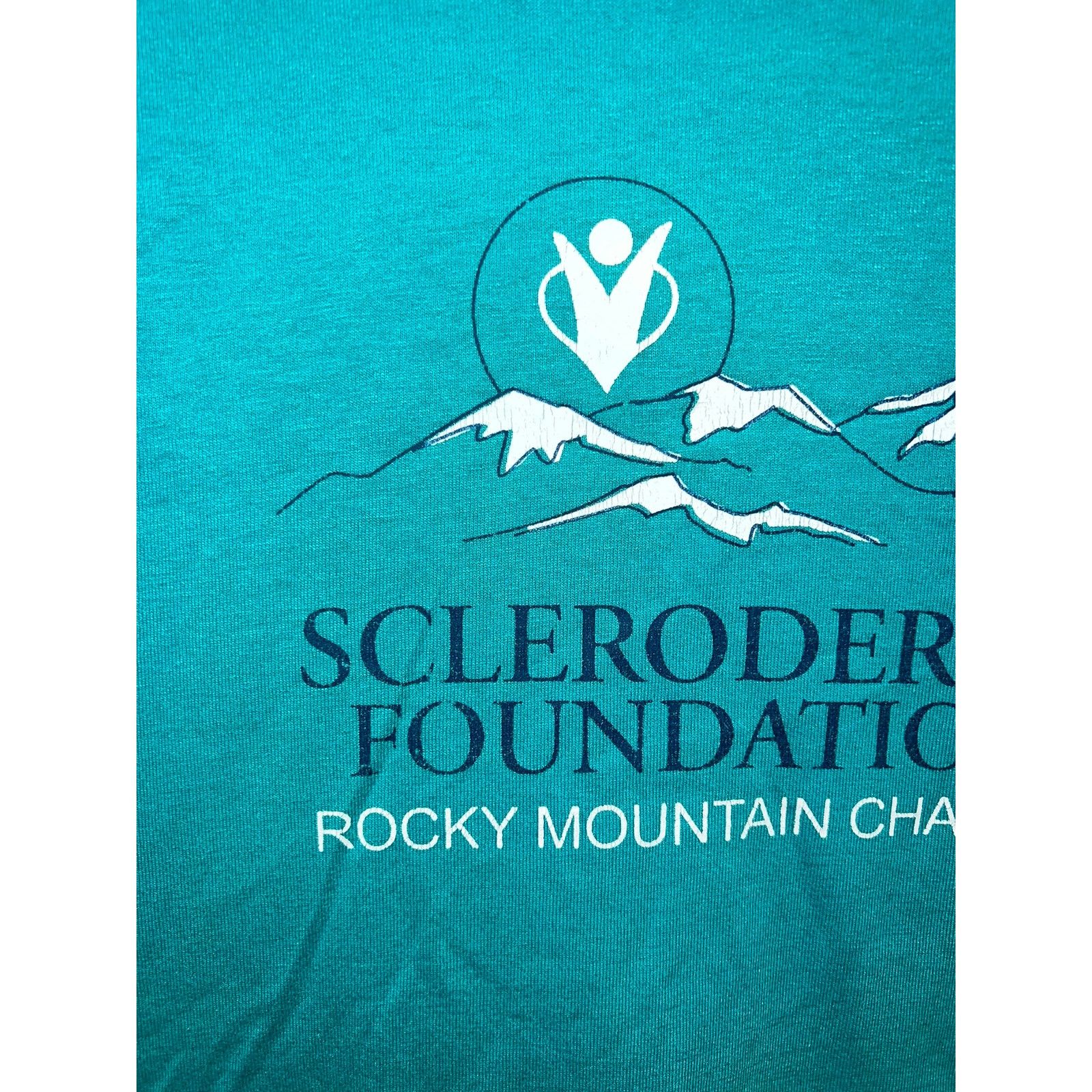 Fruit Of The Loom Vintage Rocky Mountain Shirt Scleroderma Teal Tee 2XL XXL Size US XXL / EU 58 / 5 - 3 Thumbnail