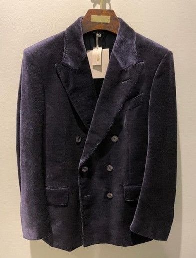 Tom Ford o1w1db10125 JLHP01 Double-Breasted Velvet Jacket in Purple Size US M / EU 48-50 / 2 - 1 Thumbnail