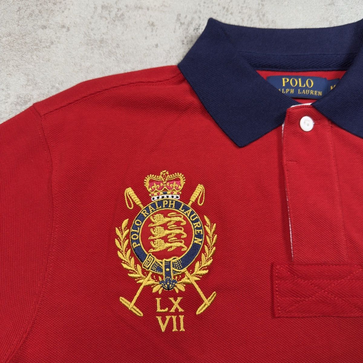 Ralph Lauren PRL Club Red Polo Shirt /Size M/Custom Fit