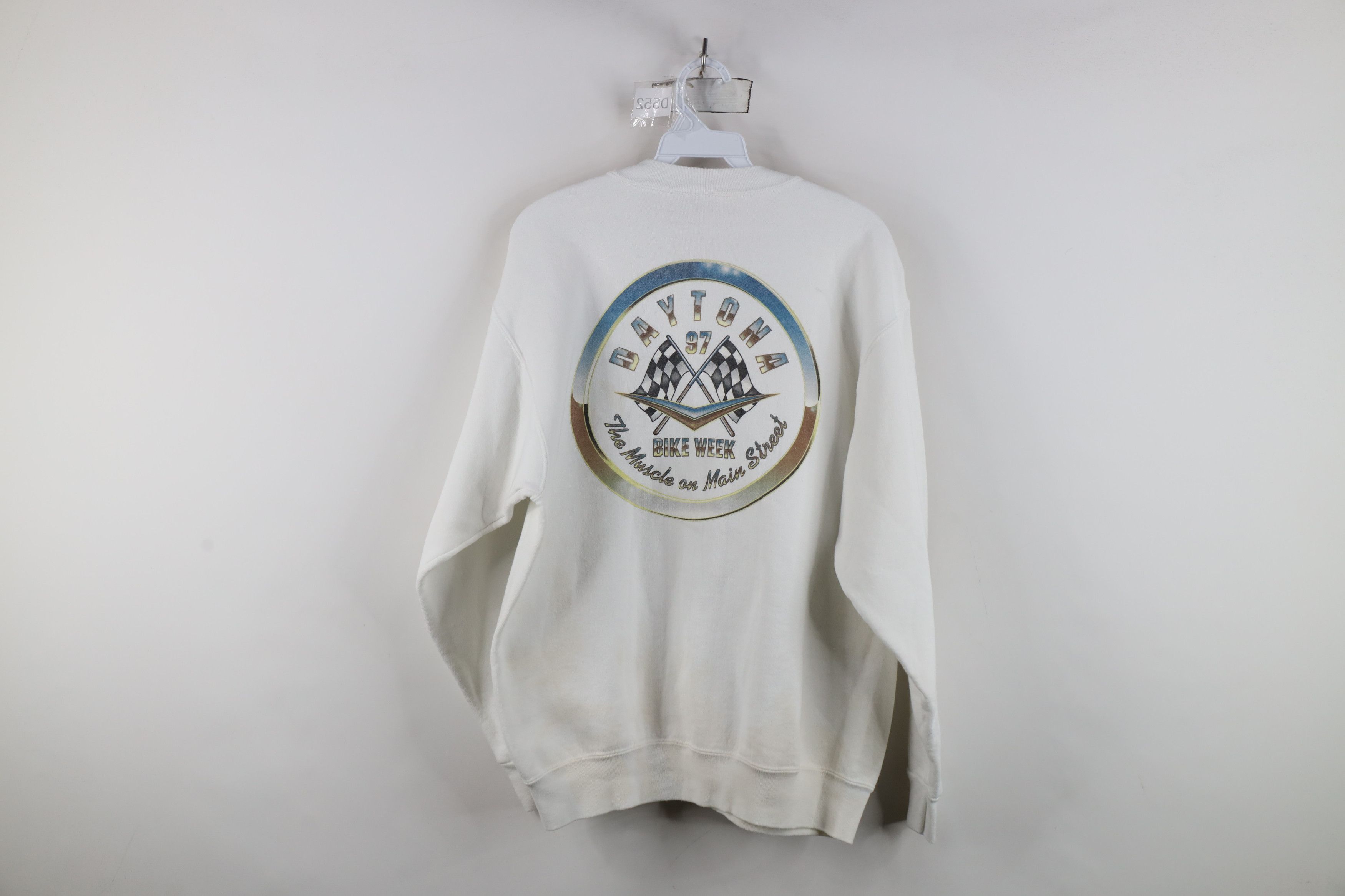 Vintage Vintage 90s 1997 Daytona Bike Week Motorcycle Sweatshirt USA Size US L / EU 52-54 / 3 - 13 Thumbnail