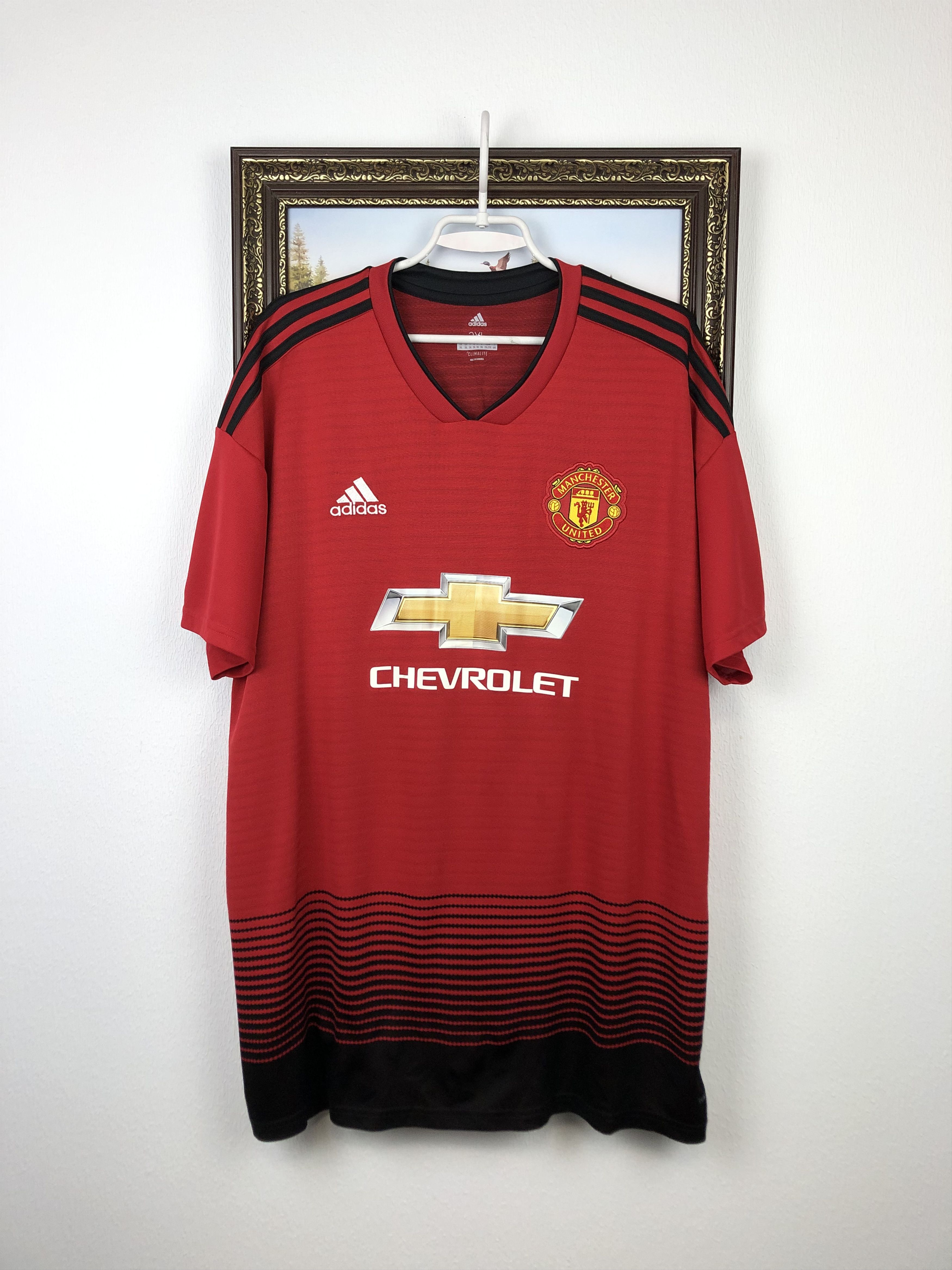 Adidas Manchester United football shirt 2018 Soccer Lindelof Jersey Size US XXL / EU 58 / 5 - 4 Thumbnail