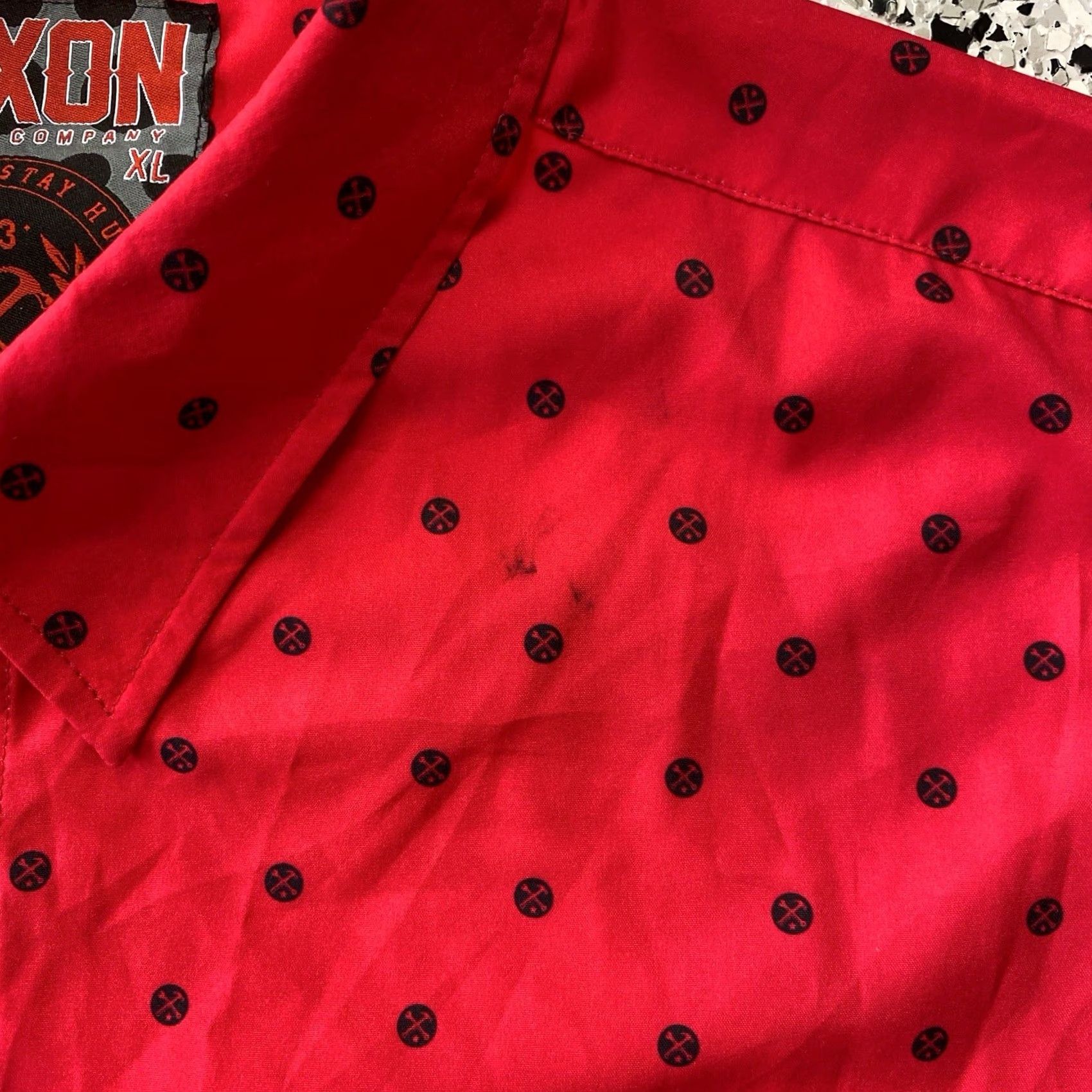 Vintage Dixxon Flannel Polkacide Short Sleeve Shirt Men’s XL Red Black Polka Dot Button-Up Casual Size US XL / EU 56 / 4 - 4 Thumbnail