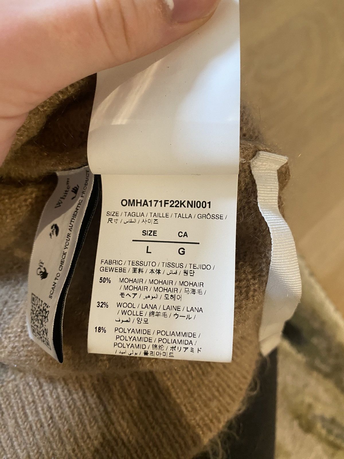 Off-White Offwhite mohair crosses hoodie L Size US L / EU 52-54 / 3 - 8 Thumbnail