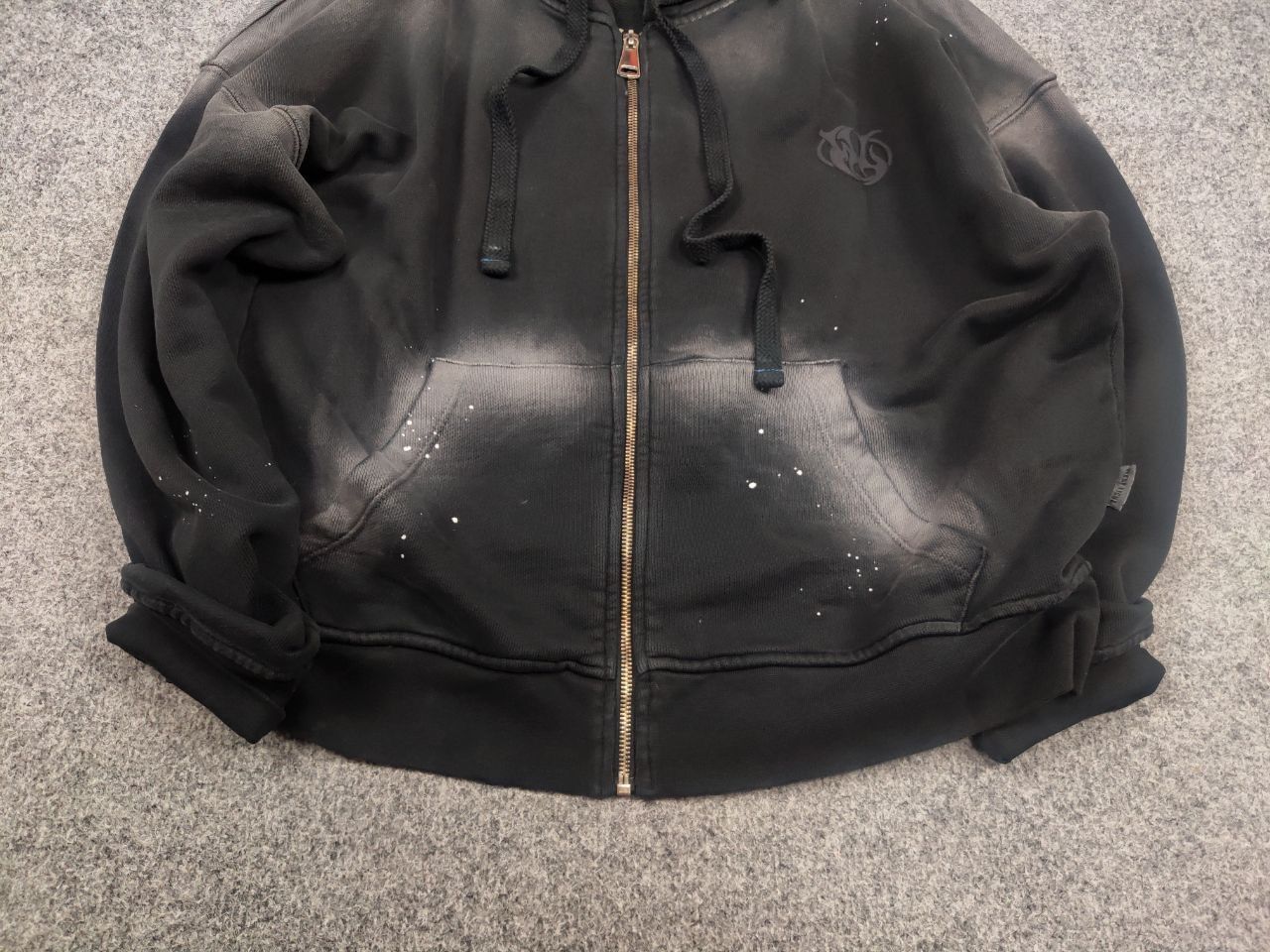 Vintage West Light Japan l.g.b.Style Design Faded Zip Hoodie