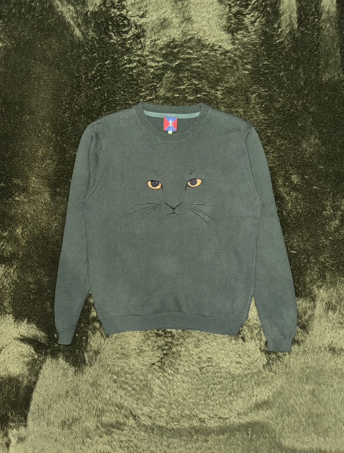 Opening Ceremony [M] Opening Ceremony Cat Embroidery Knit Green Size US M / EU 48-50 / 2 - 1 Thumbnail