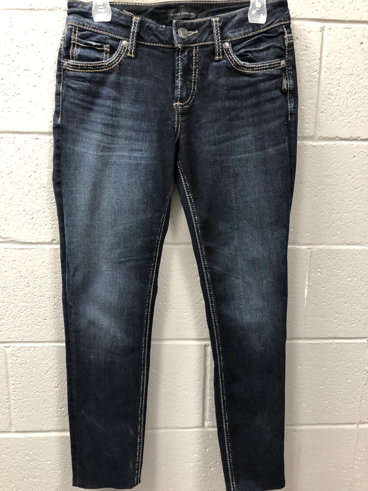 Silver Jeans Co. Stylish Silver Jeans Co. Dark Wash Skinny Jeans Size 27" / US 4 / IT 40 - 1 Thumbnail