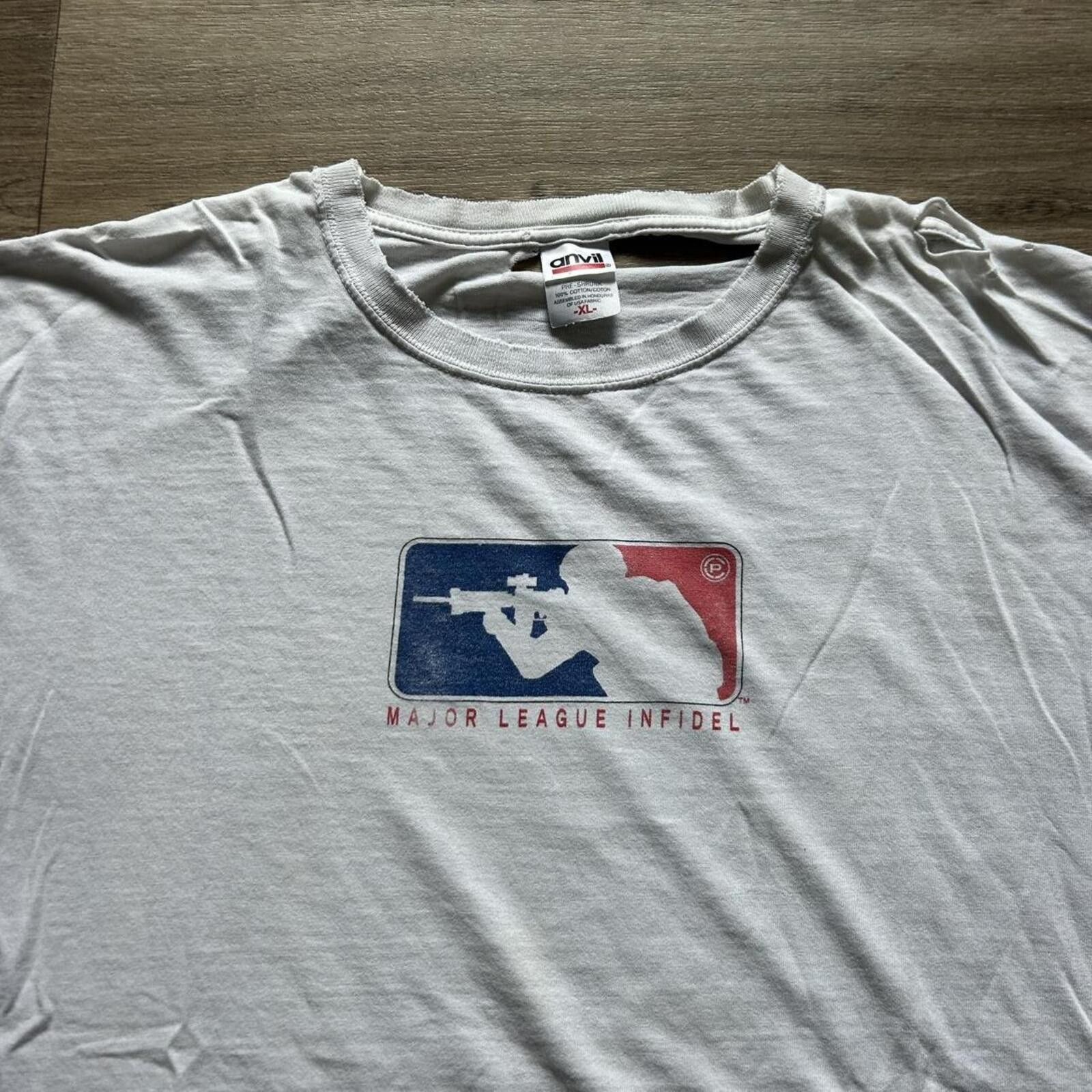 MLB Vintage 90’s Rare Major League Infidel MLB white t shirt XL Size US XL / EU 56 / 4 - 2 Thumbnail