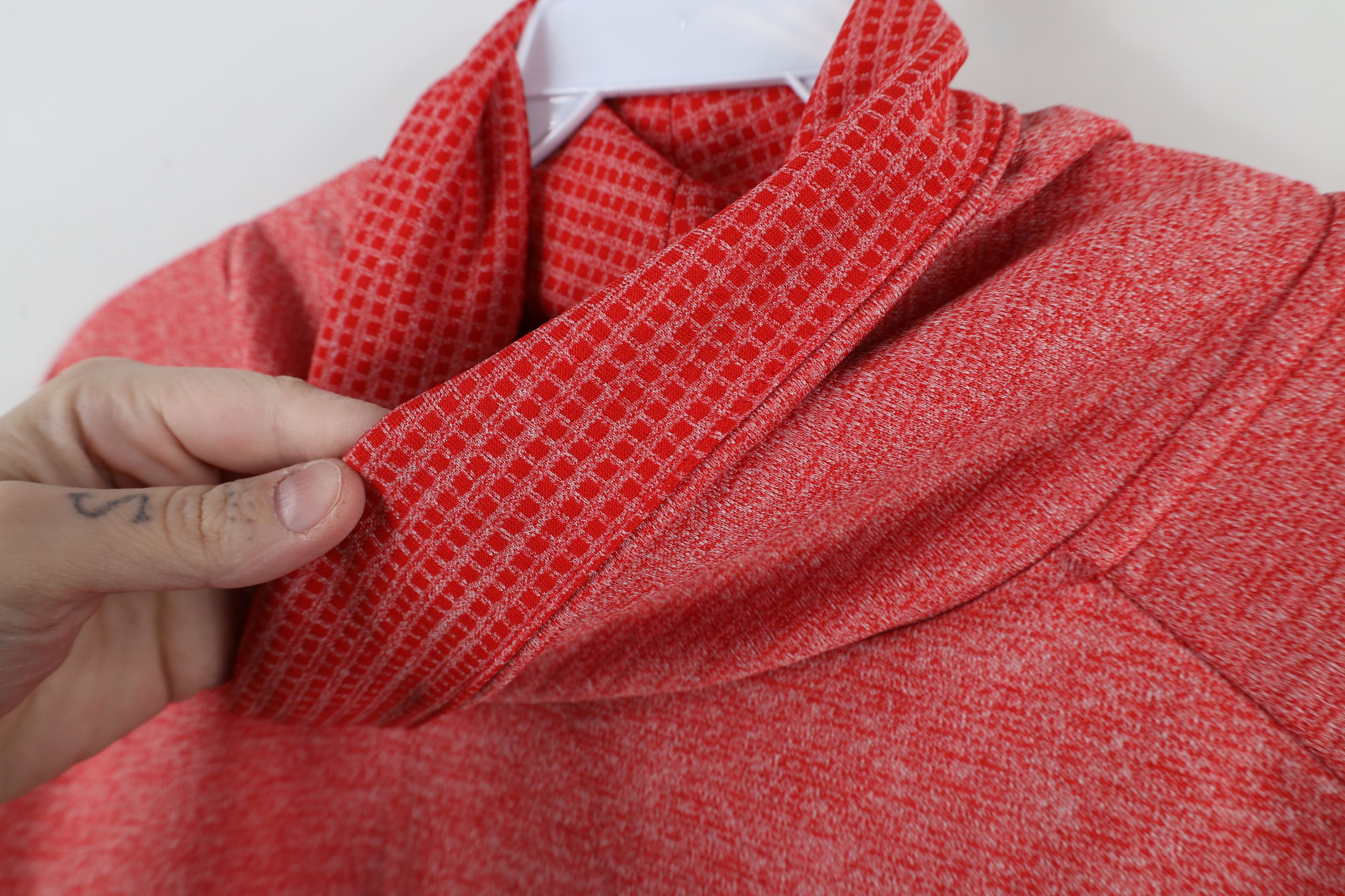 Nike × Vintage Nike University Fleece Lined Funnel Neck Sweatshirt Red Size L / US 10 / IT 46 - 8 Thumbnail