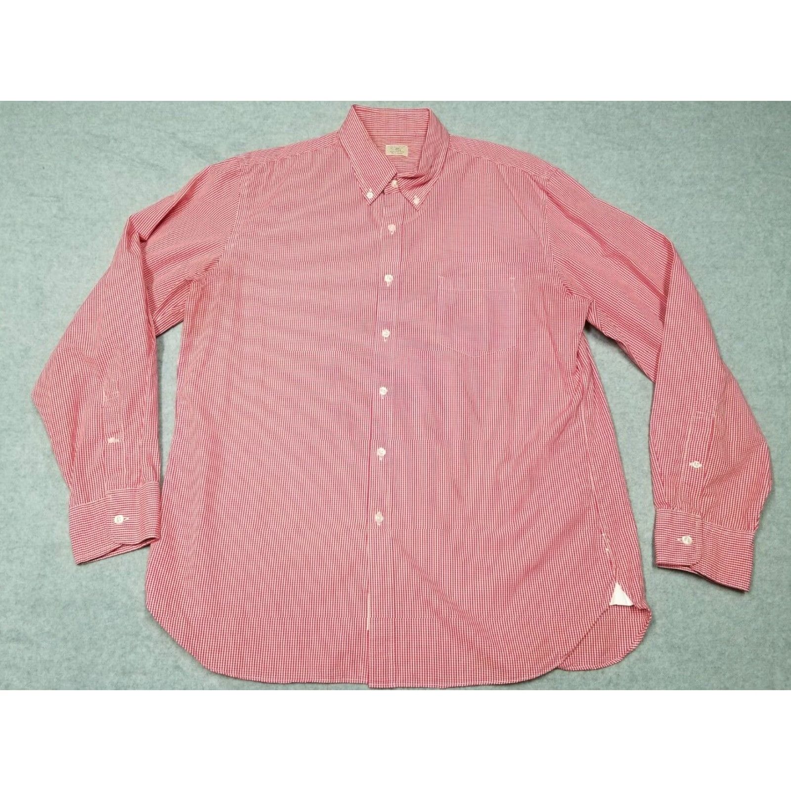 J.Crew J.CREW Shirt Mens XL Red Check 100% Cotton Button-Down Casual Long Sleeve N/A Size US XL / EU 56 / 4 - 2 Thumbnail